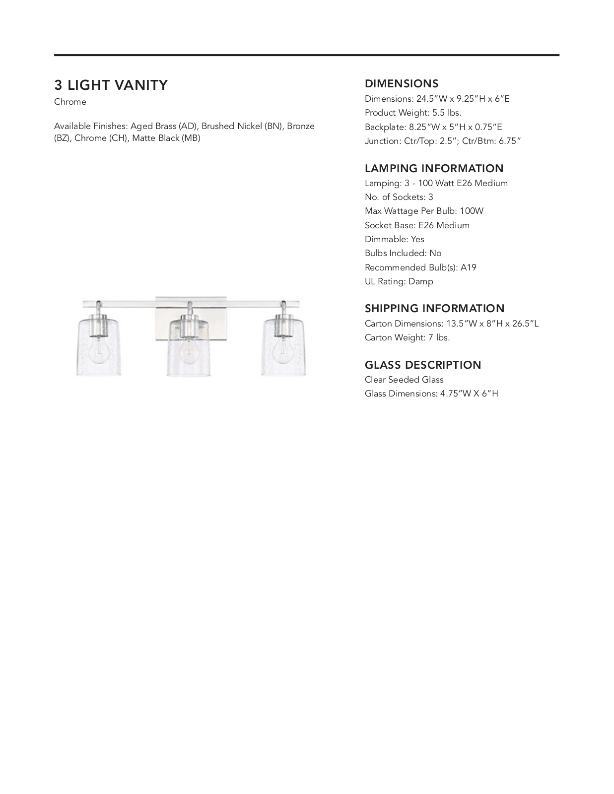 Sand & Stable W000332281 Specifications (Chrome) - ManualMachine.com