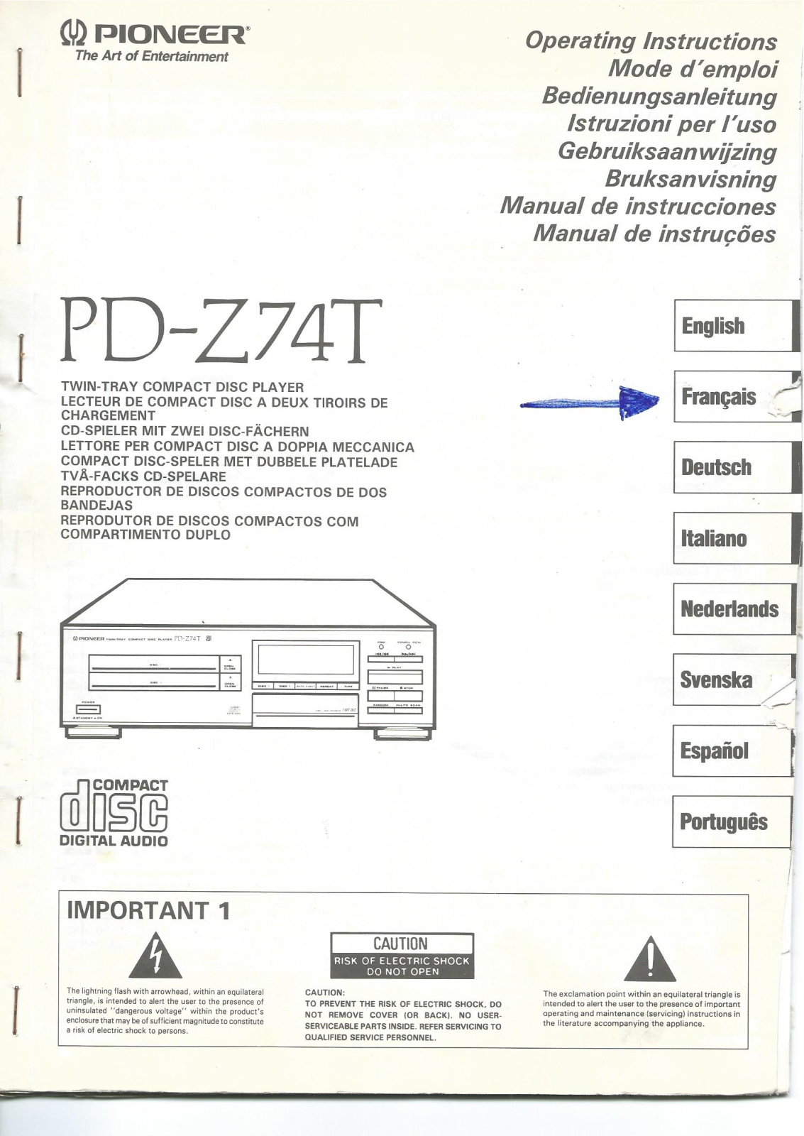 PIONEER RX-Z45 User Manual