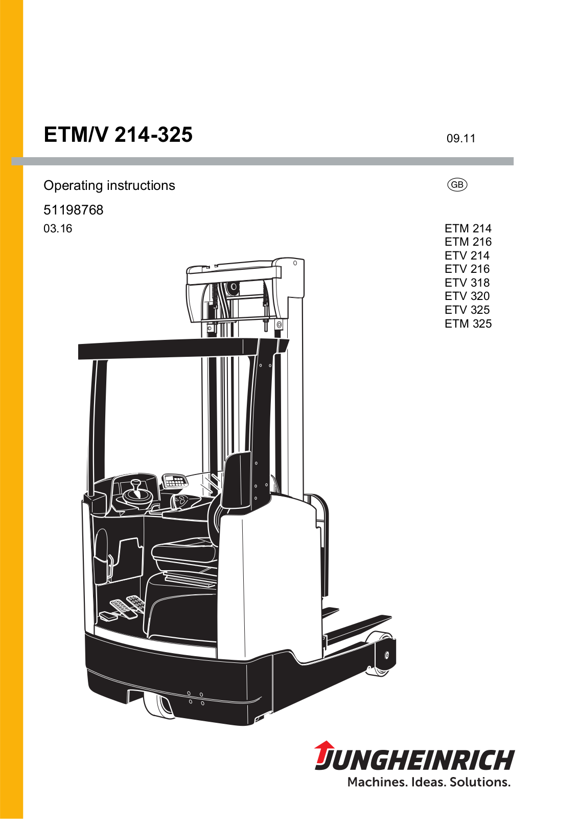 Jungheinrich ETV 325, ETV 320, ETV 318, ETV 216, ETV 214 Service Manual