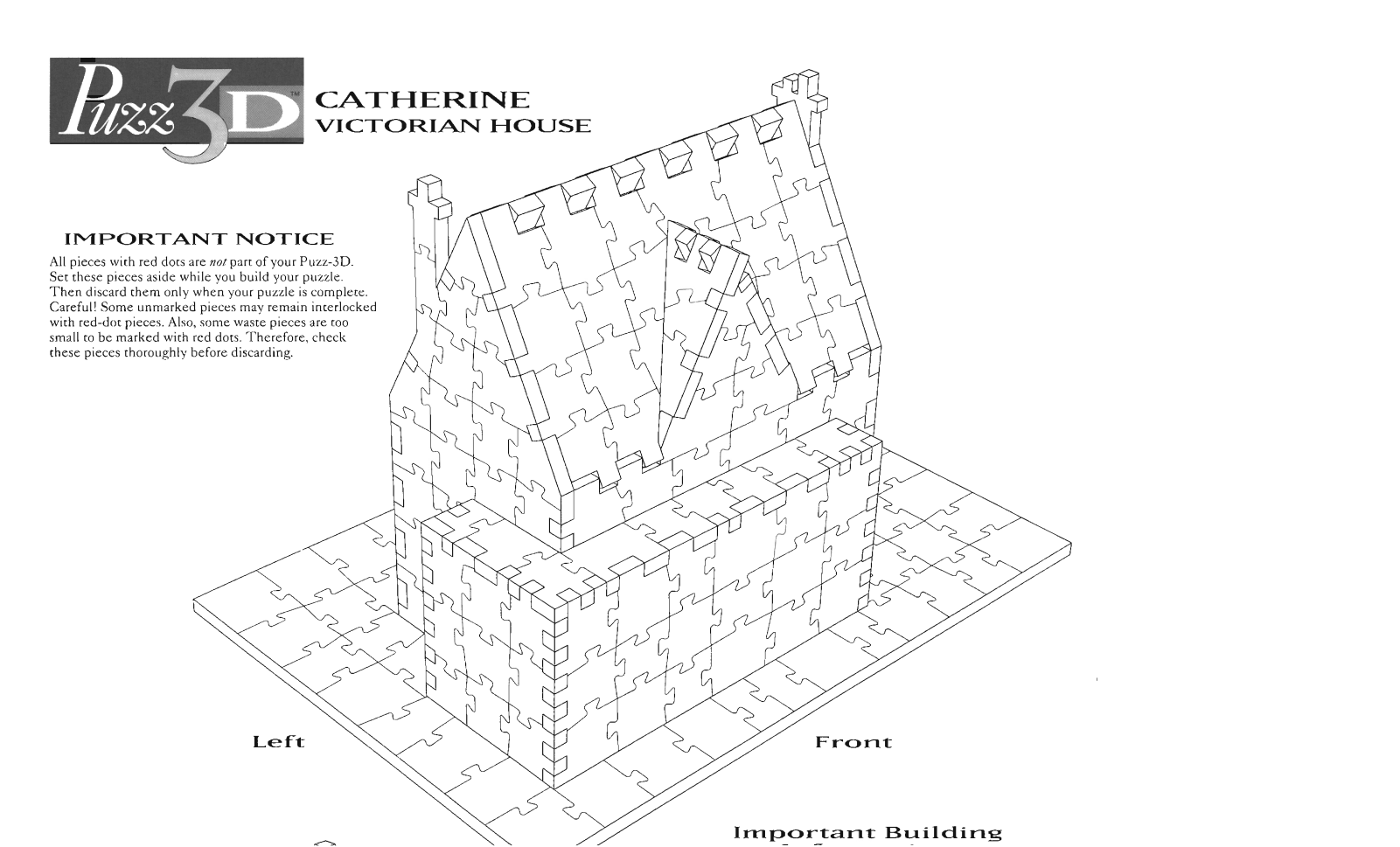 Hasbro PUZZ 3D VICTORIAN HOUSE CATHERINE User Manual