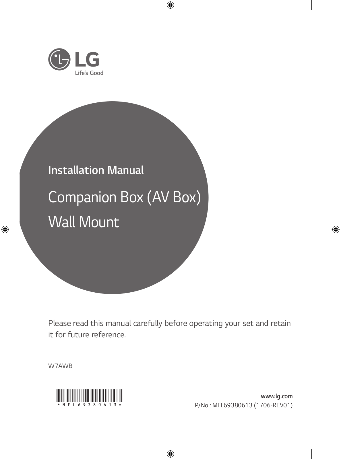 LG W7AWB Owner’s Manual