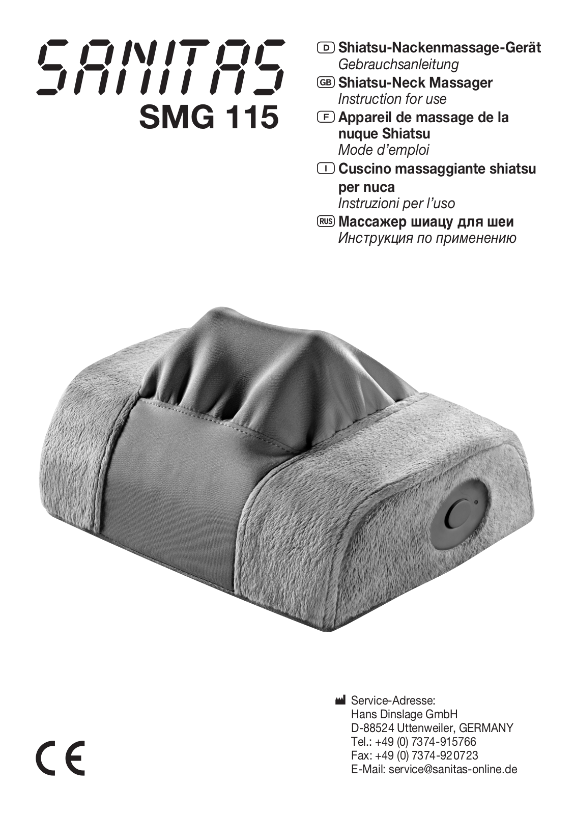 Sanitas SMG 115 User Manual