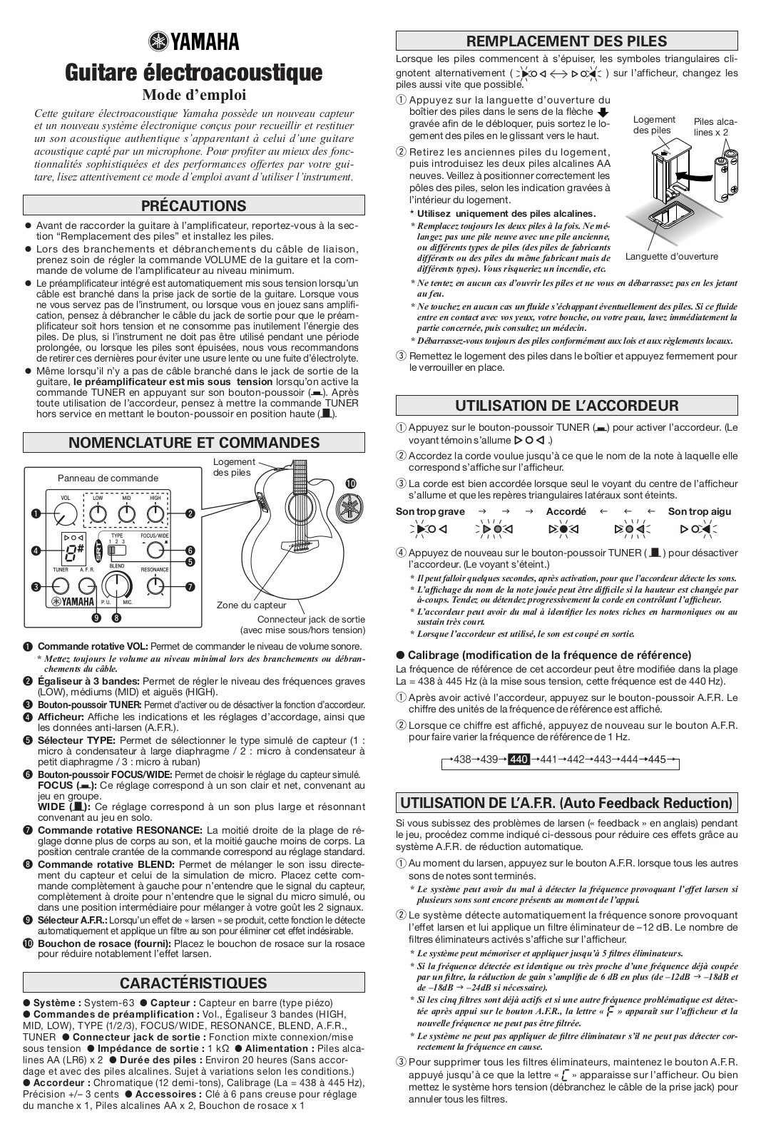 YAMAHA A3M, A3R, AC3R User Manual