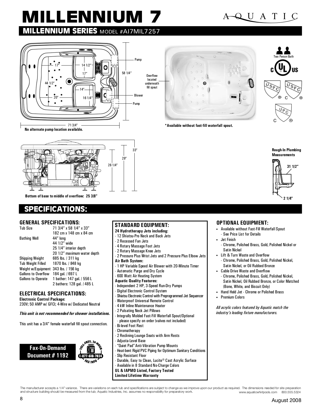 Aquatic AI7mIl7257 User Manual