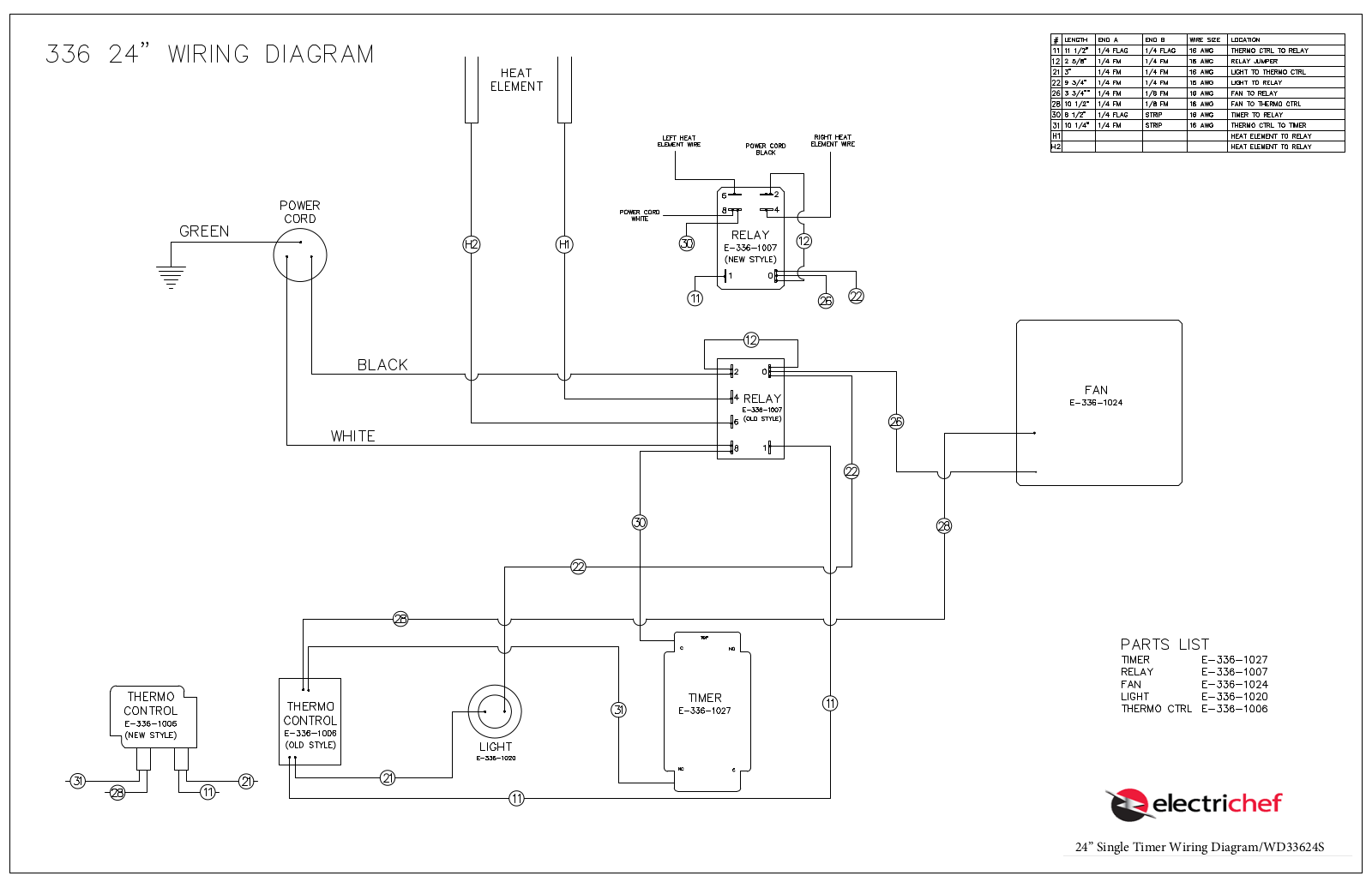 Electri Chef 4400EC336JACT24 Diagram