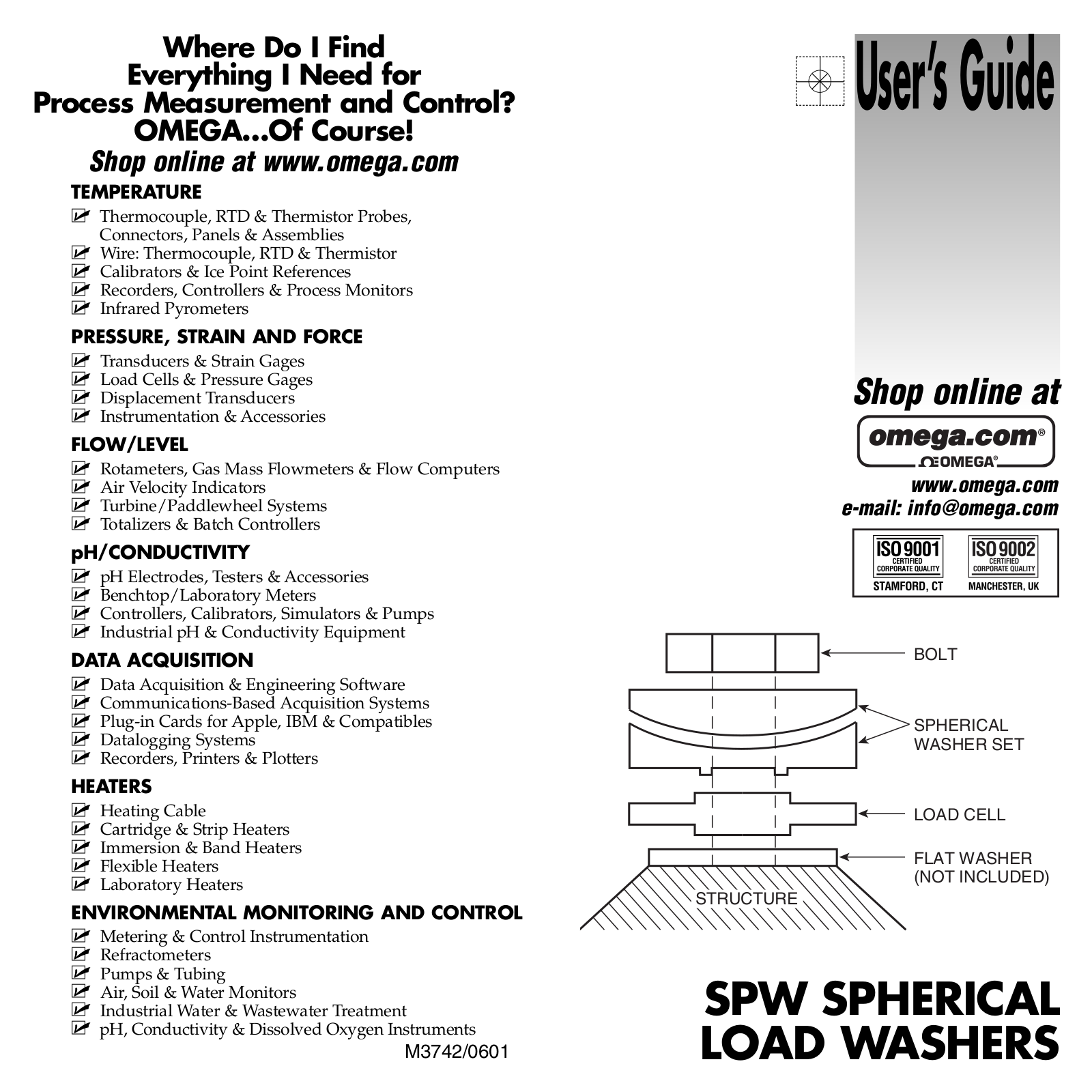 Omega Products SPW-2 Installation  Manual