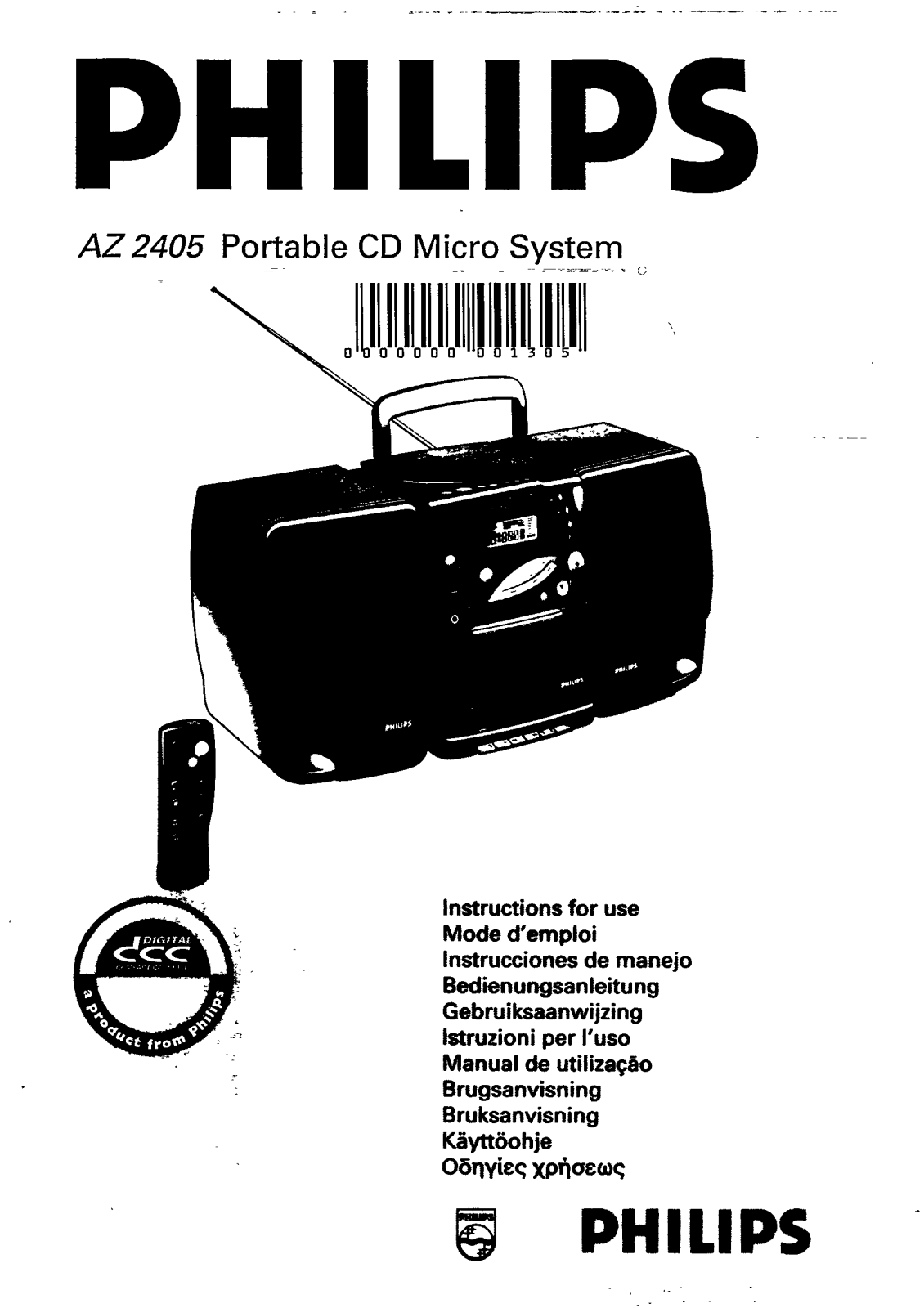 Philips AZ2405/17, AZ2405/05, AZ2405/01, AZ2405/00 User Manual