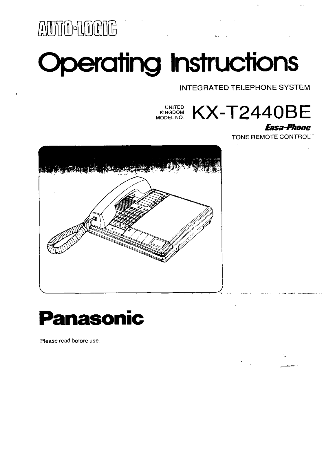 Panasonic KX-T2440BE User Manual