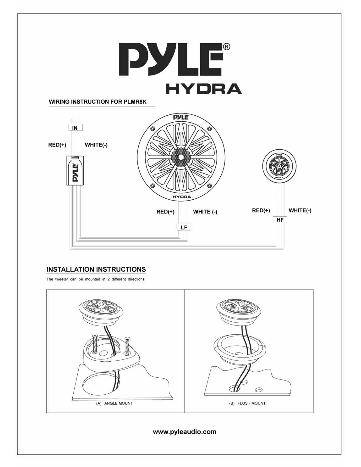 Pyle PLMR-6-K Owners manual