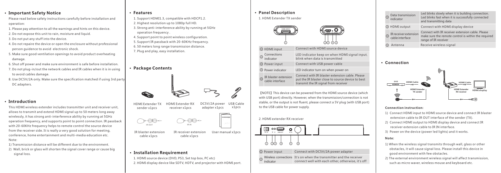 J-tech digital JTECH-WDEX-50M User Manual