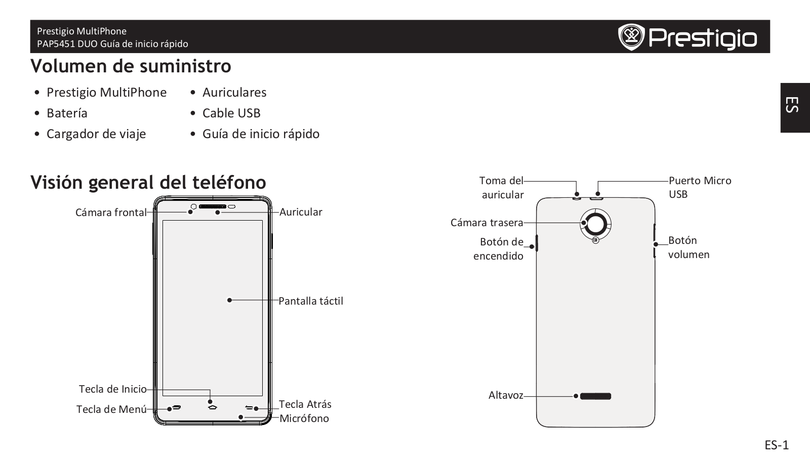 Prestigio MultiPhone PAP-5451 Duo User Manual