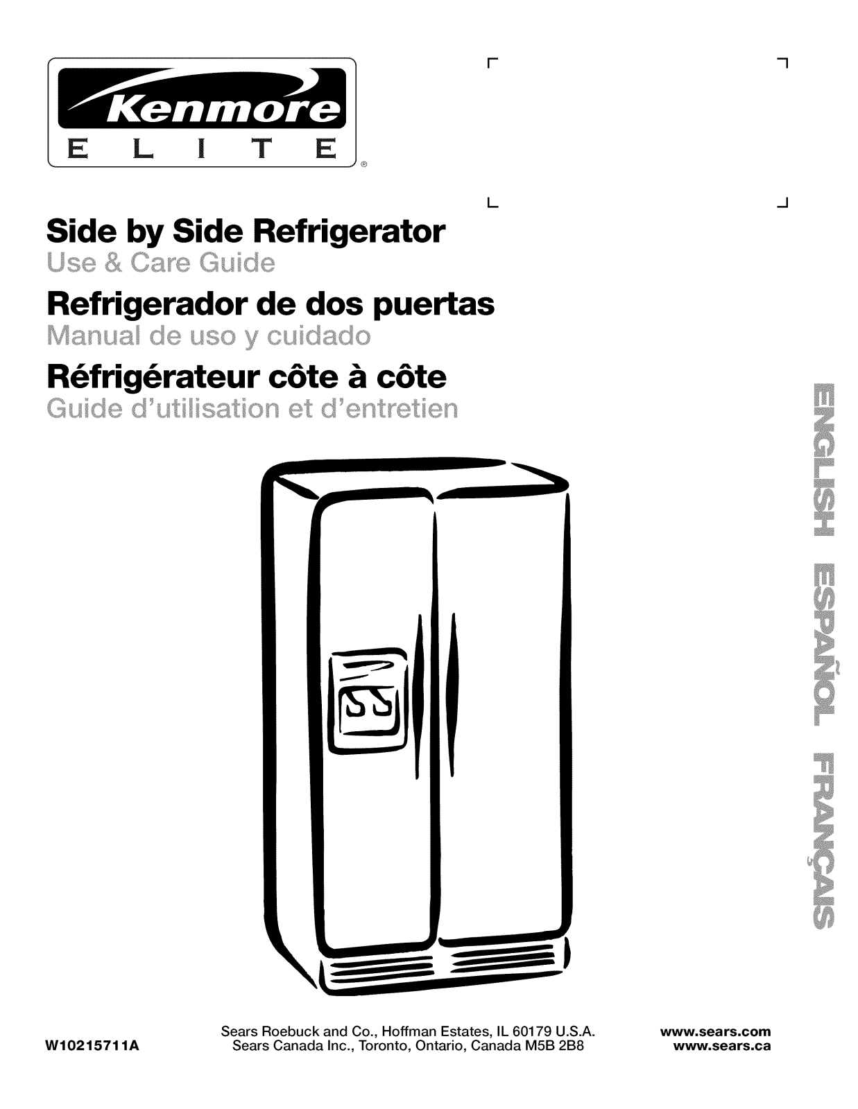 Kenmore Elite 10658702801, 10658702802, 10658702803, 10658703801, 10658703802 Owner’s Manual