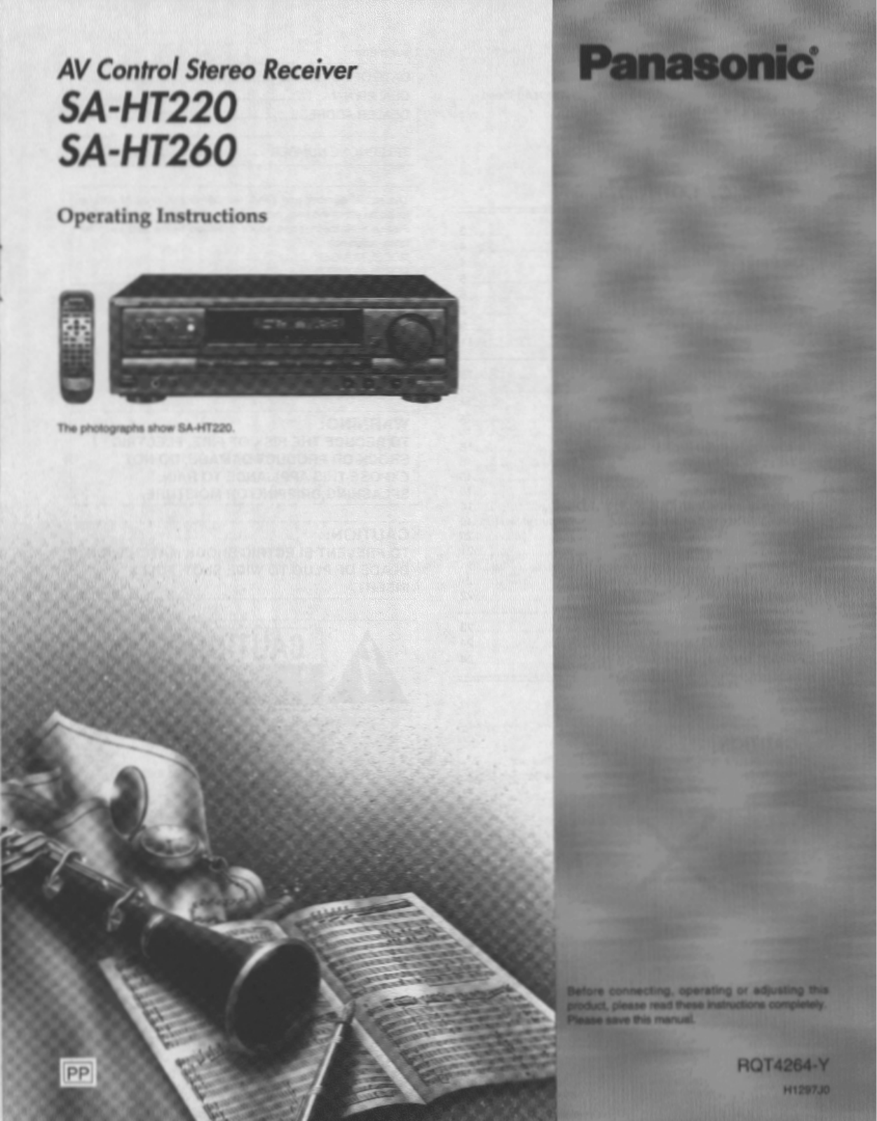 Panasonic SA-HT220, SA-HT260 User Manual