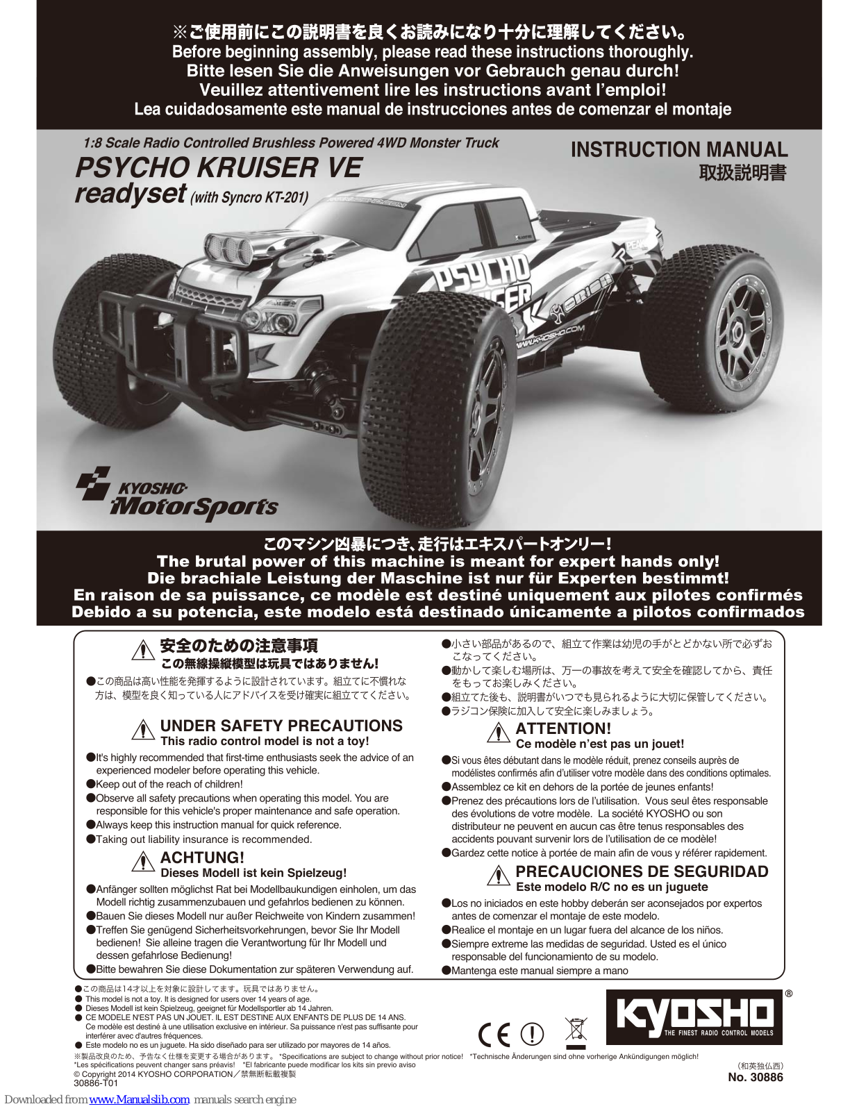 Kyosho PSYCHO KRUISER VE Instruction Manual