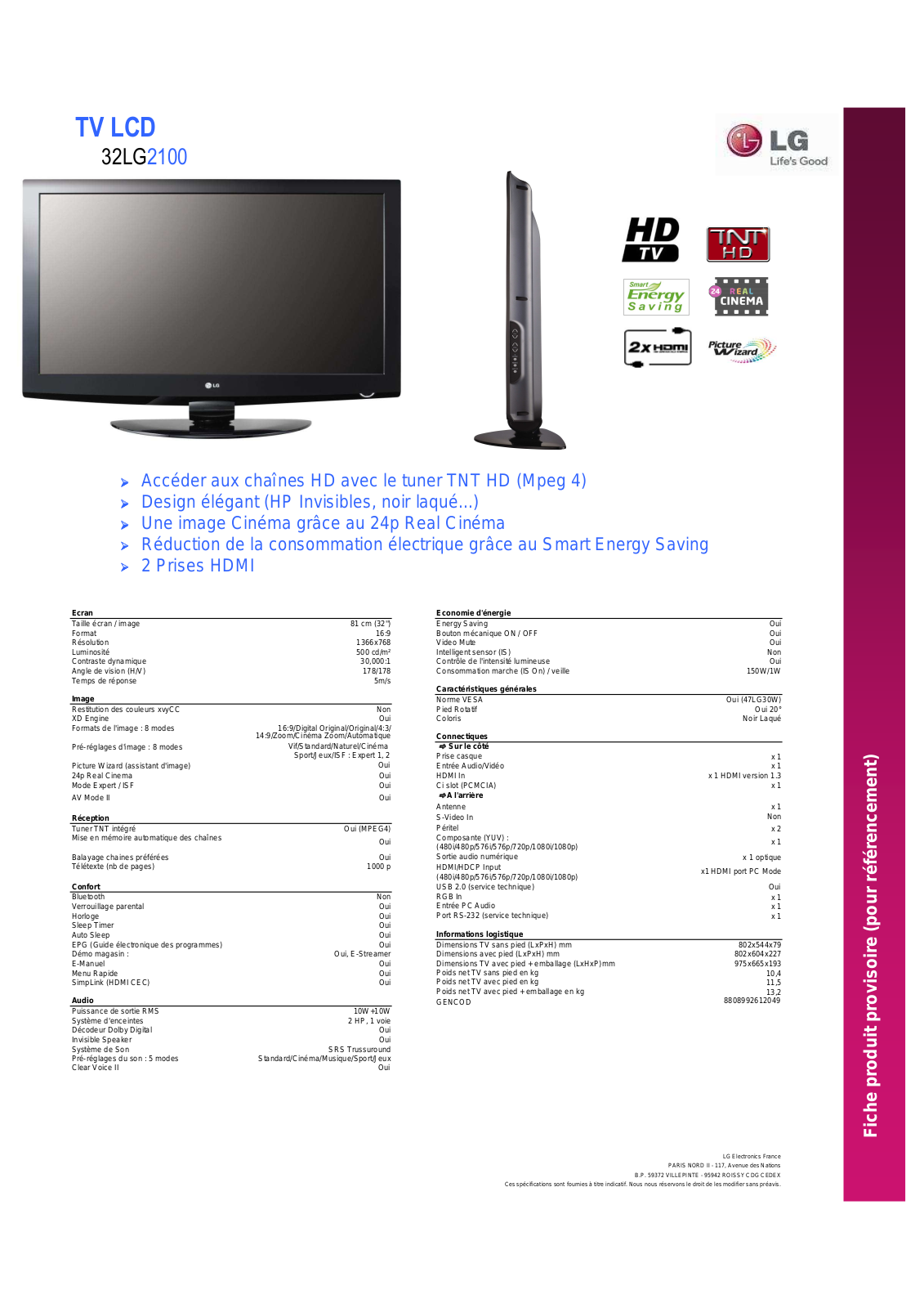 LG 32LG2100 User Manual