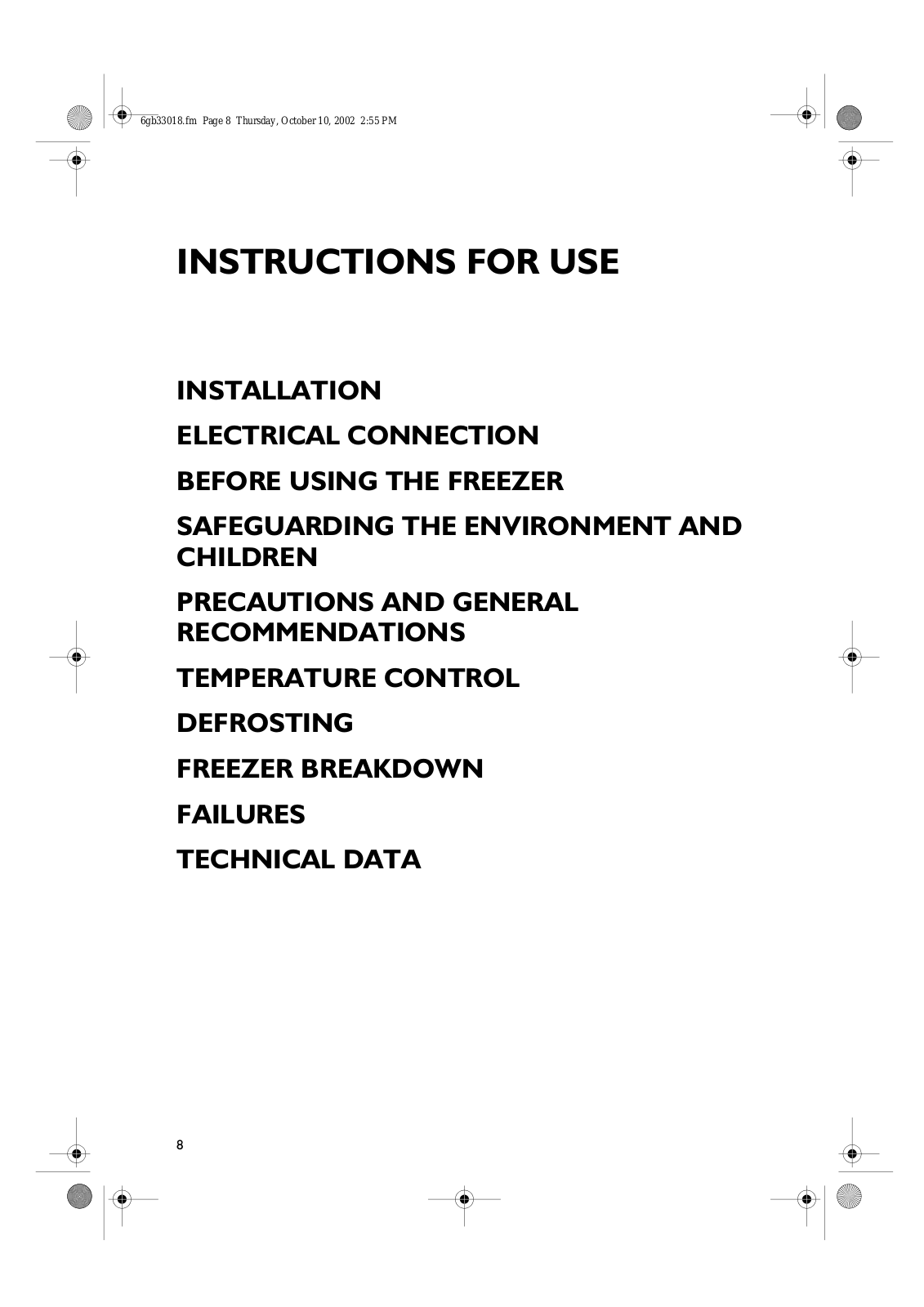 Whirlpool PL106D INSTRUCTION FOR USE