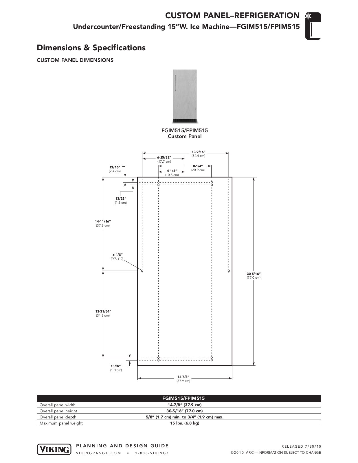 Viking FGIM515, FPIM515 User Manual