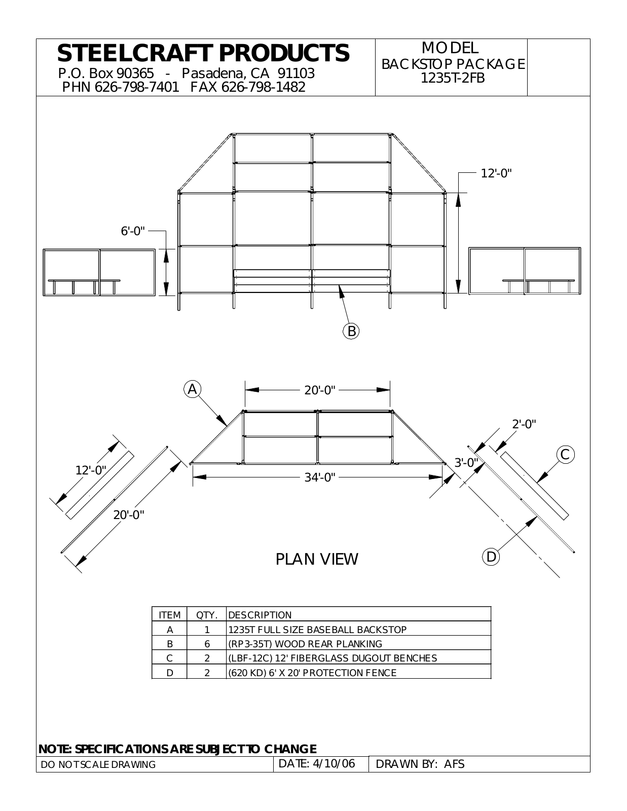 LA STEELCRAFT 1235T-2FB User Manual