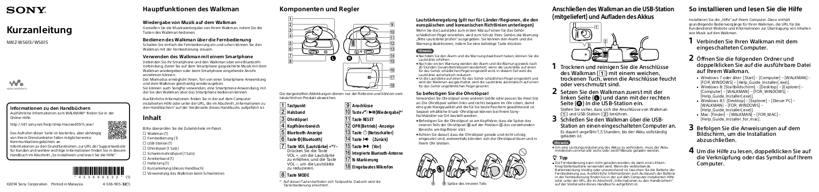 Sony NWZ-WS613 User Manual