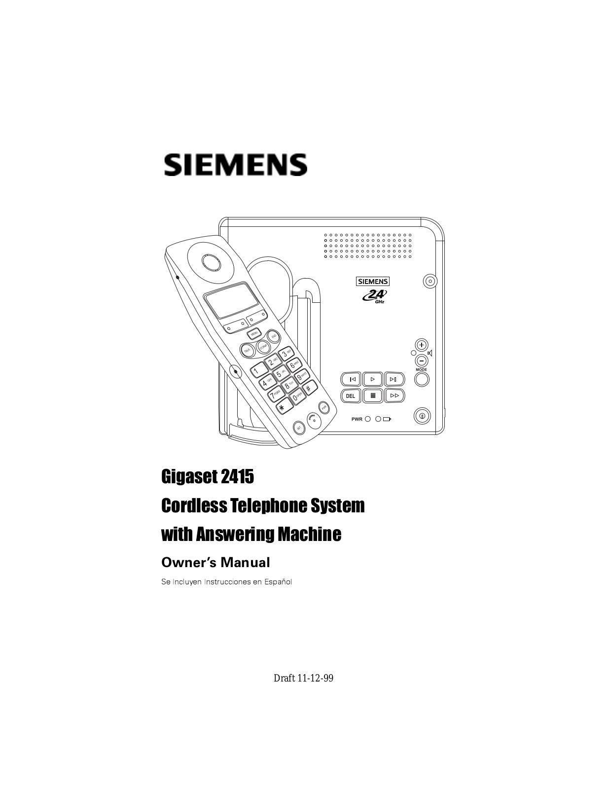 Siemens Cordless 2415 User Manual