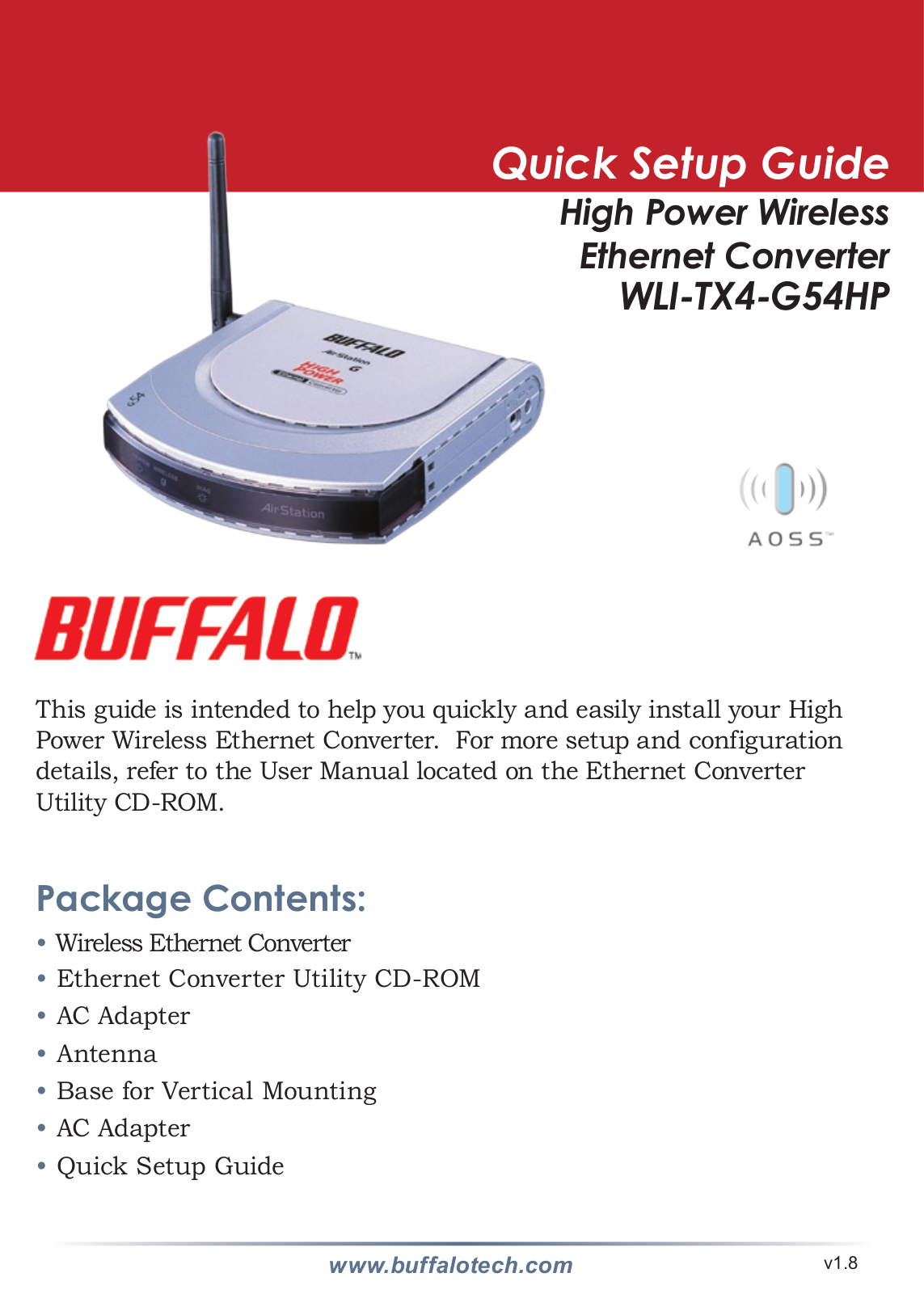 Buffalo WLI-TX4-G54HP User Manual