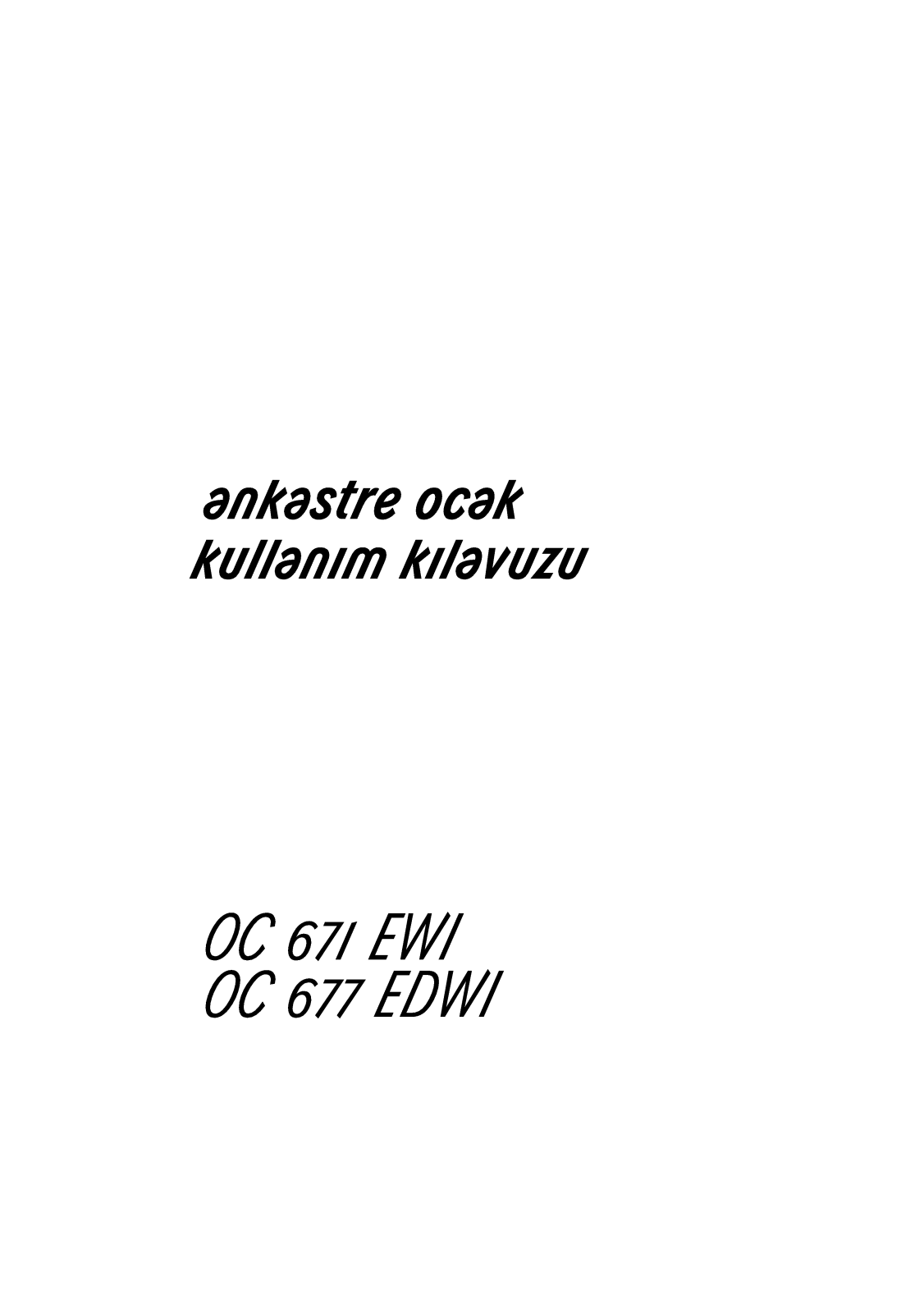 Arçelik OC671EWI, OC677EDWI User manual - ManualMachine.com