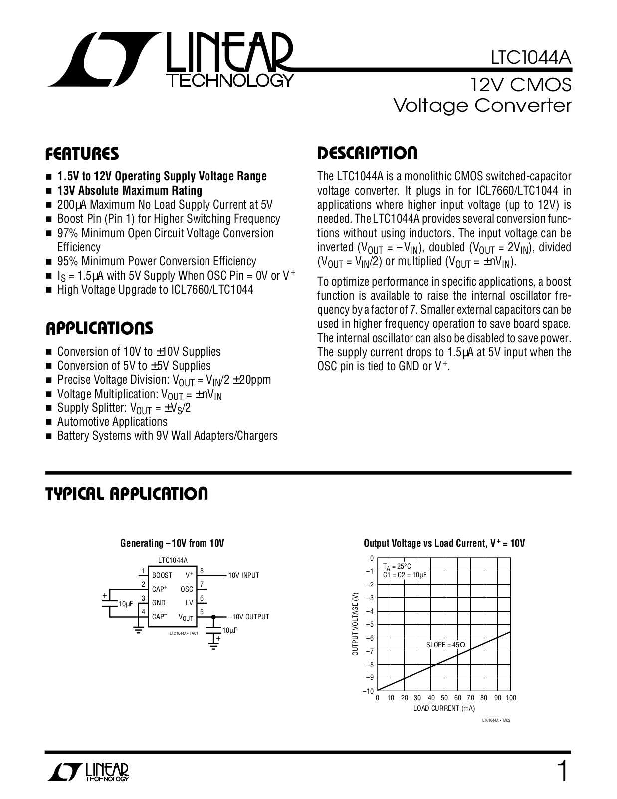 Linear Technology LTC1044A Datasheet