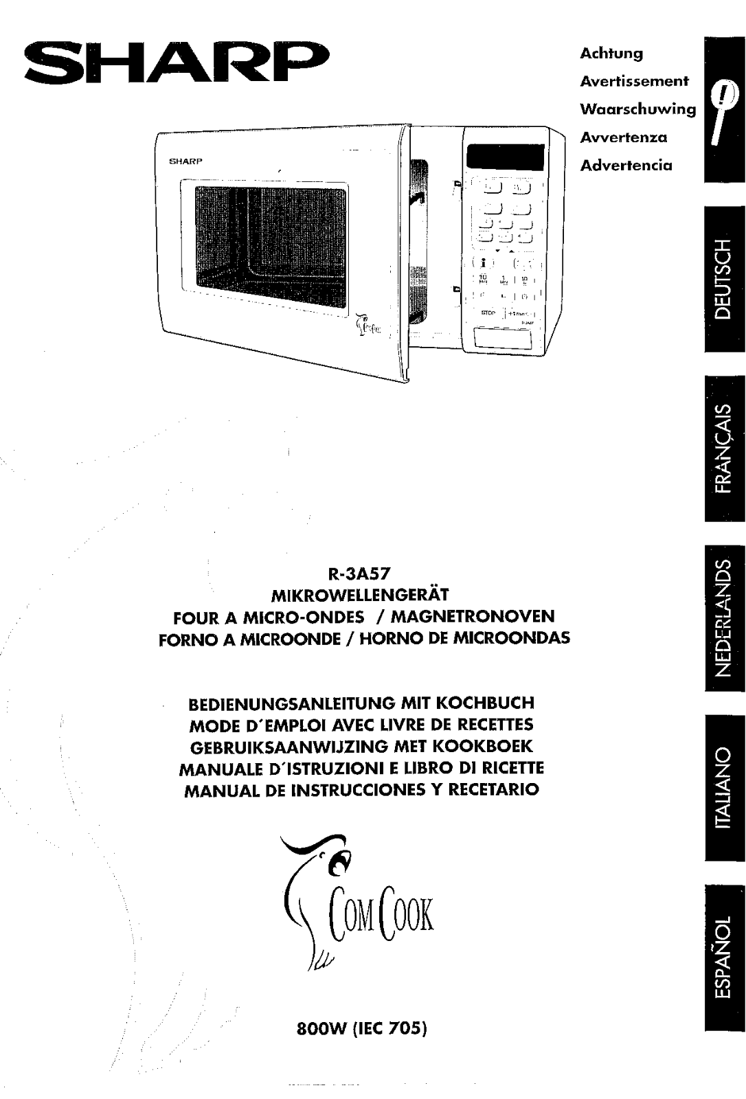 Sharp R-3A57 User Manual