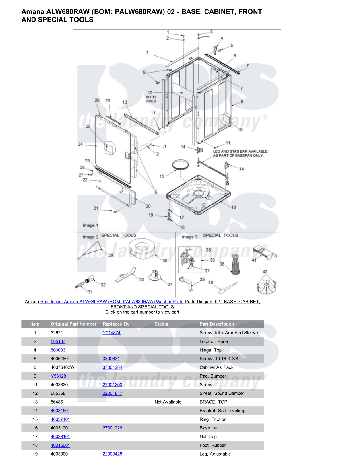 Amana ALW680RAW Parts Diagram