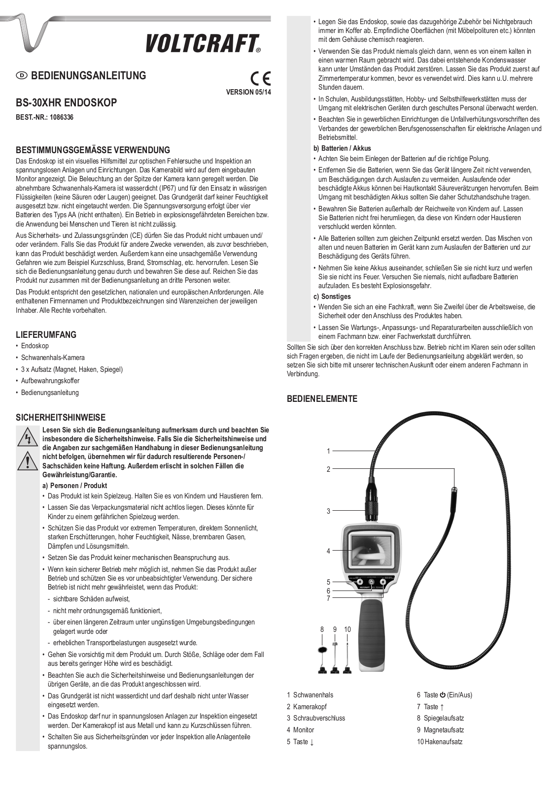 VOLTCRAFT BS-30XHR User guide