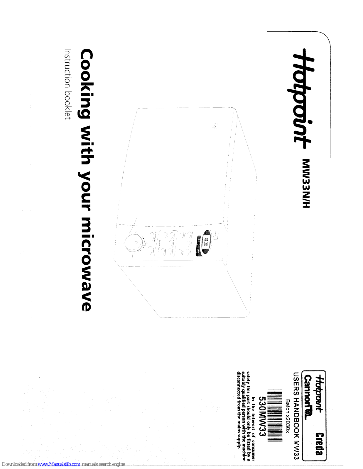 Hotpoint MW33N, MW33H Instruction Booklet