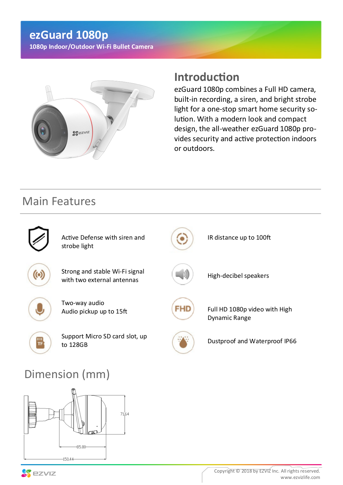 Ezviz ezGuard 1080p Specification