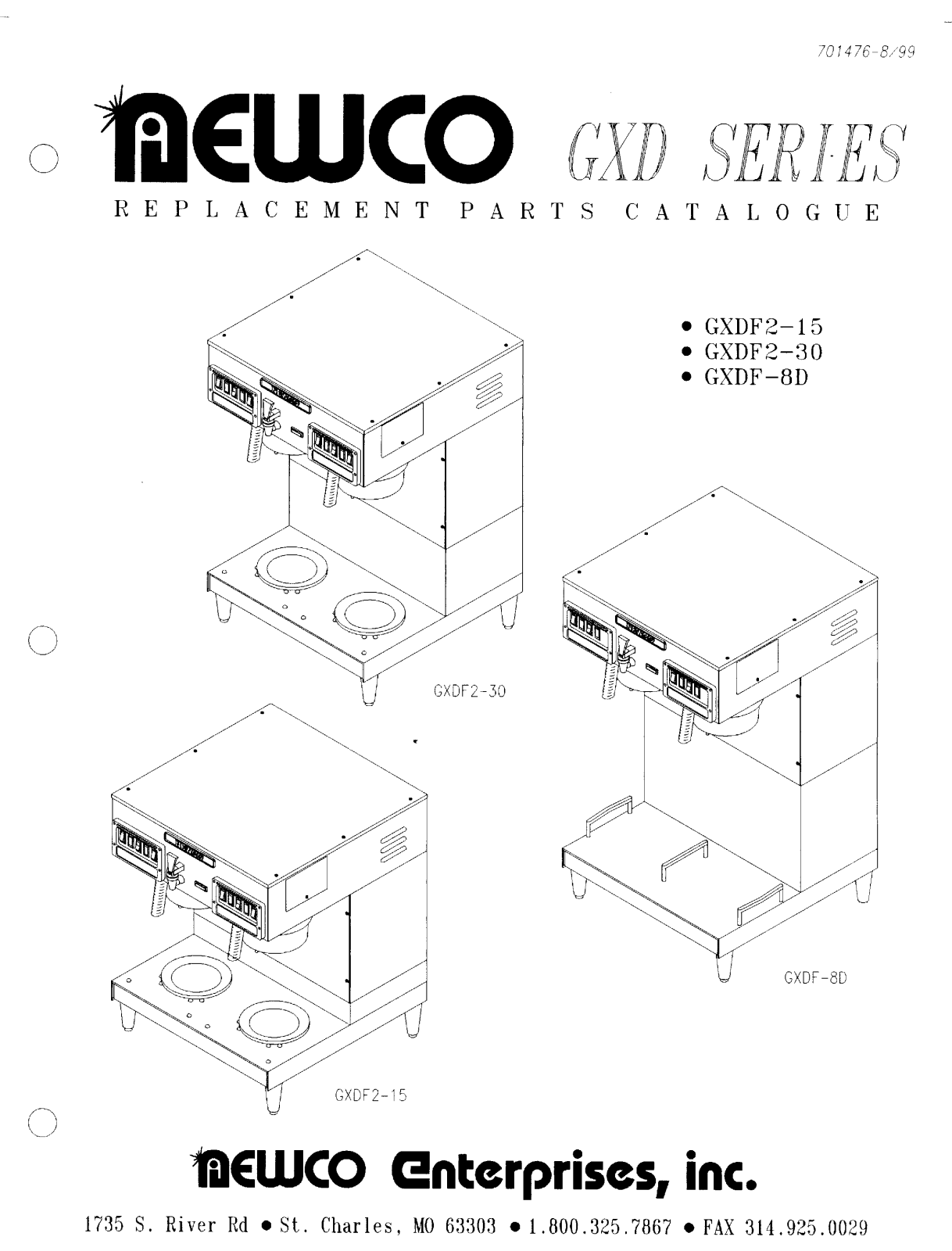 Newco GXDF2-15 Parts List