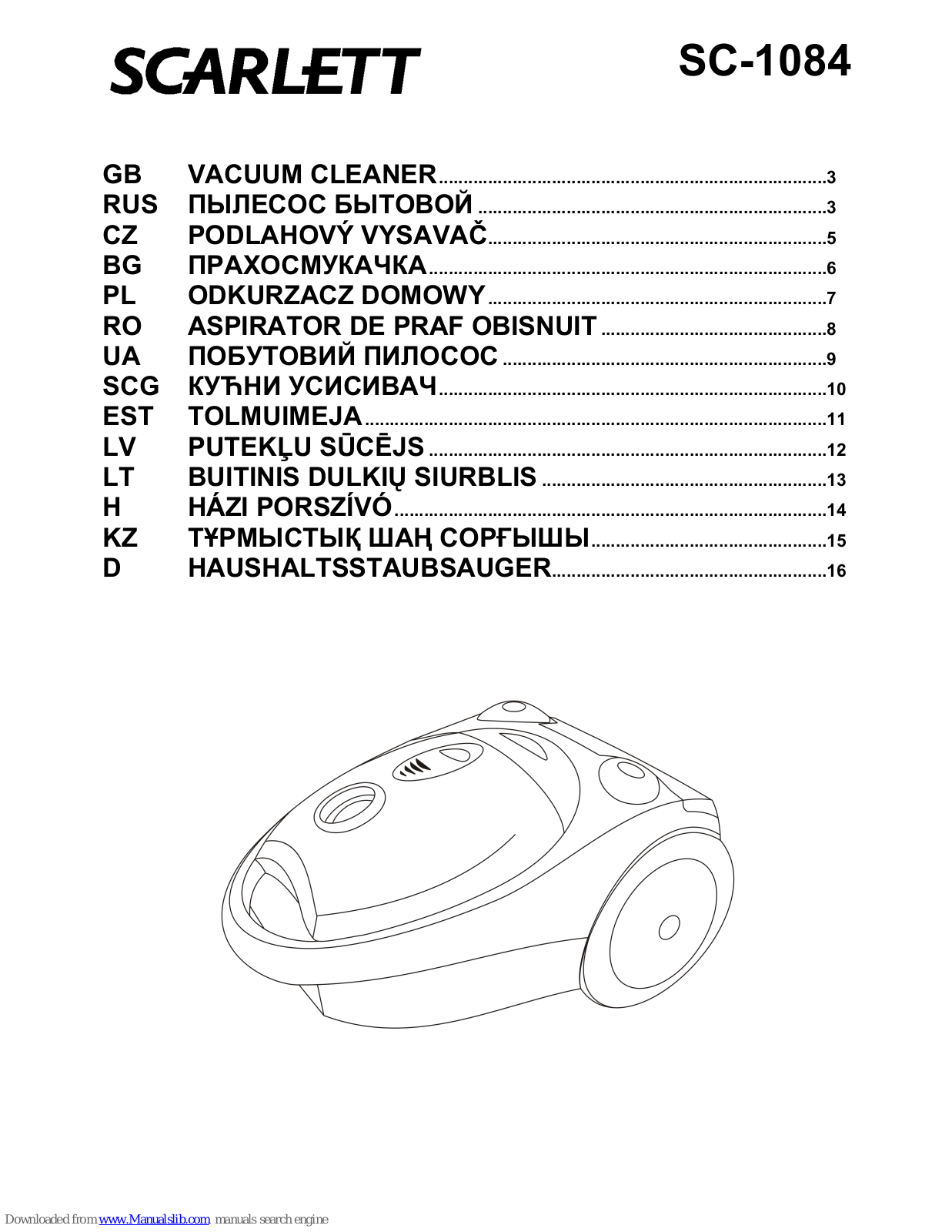 Scarlett SC-1084 Instruction Manual