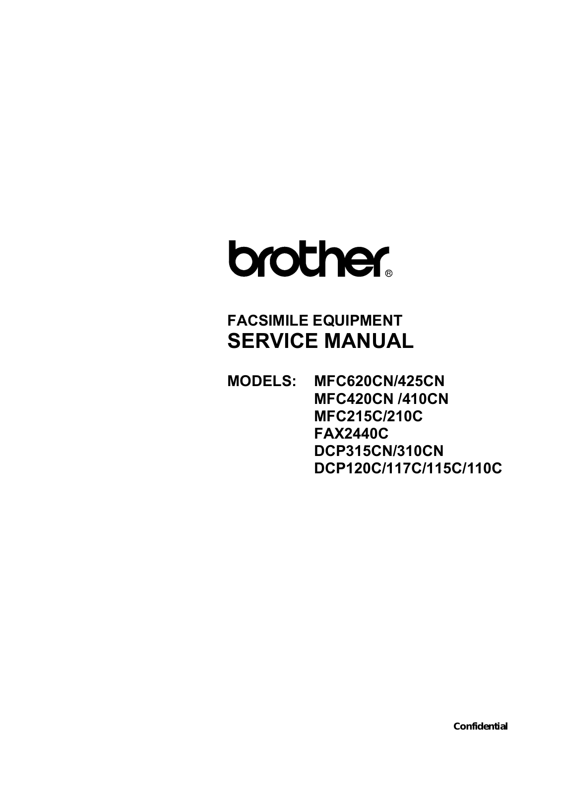 Brother MFC215C Service Manual