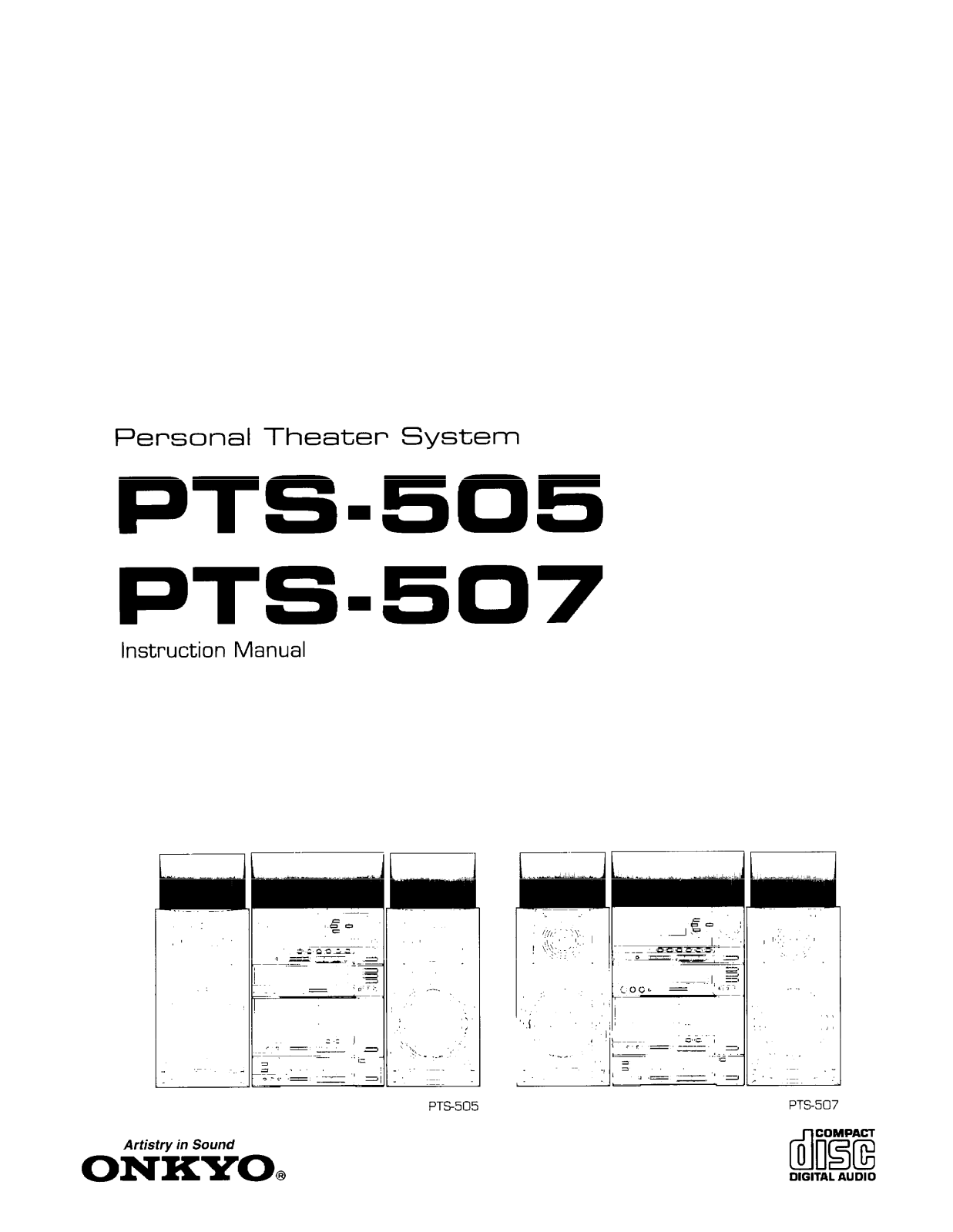 Onkyo PTS-507, PTS-505 Instruction Manual