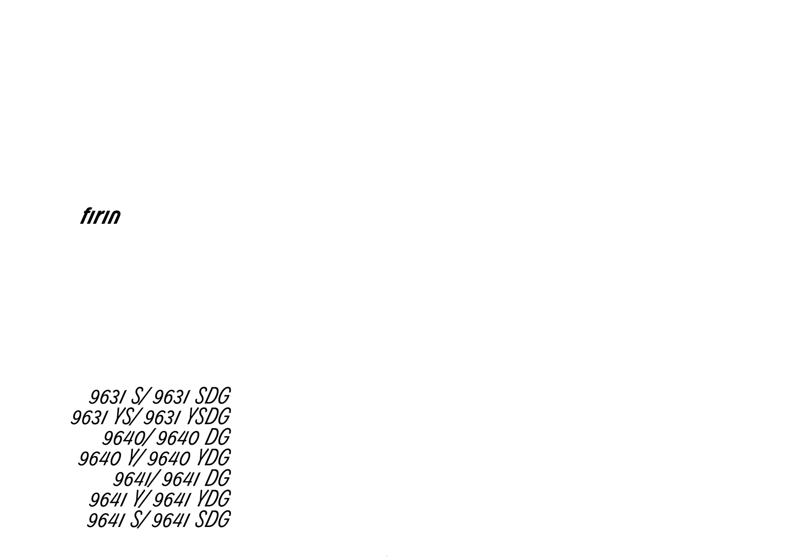 Arçelik 9631SDG, 9631YS, 9631YSDG, 9640, 9640DG User manual