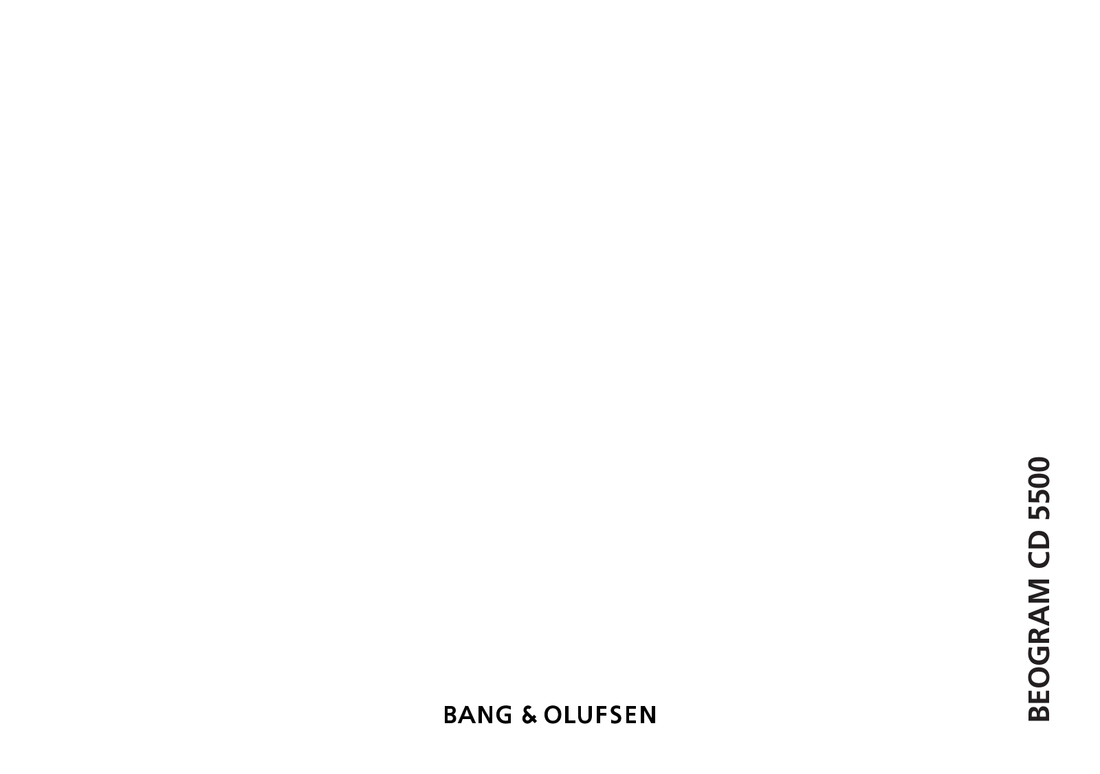 Bang Olufsen CD-6500 Owners Manual