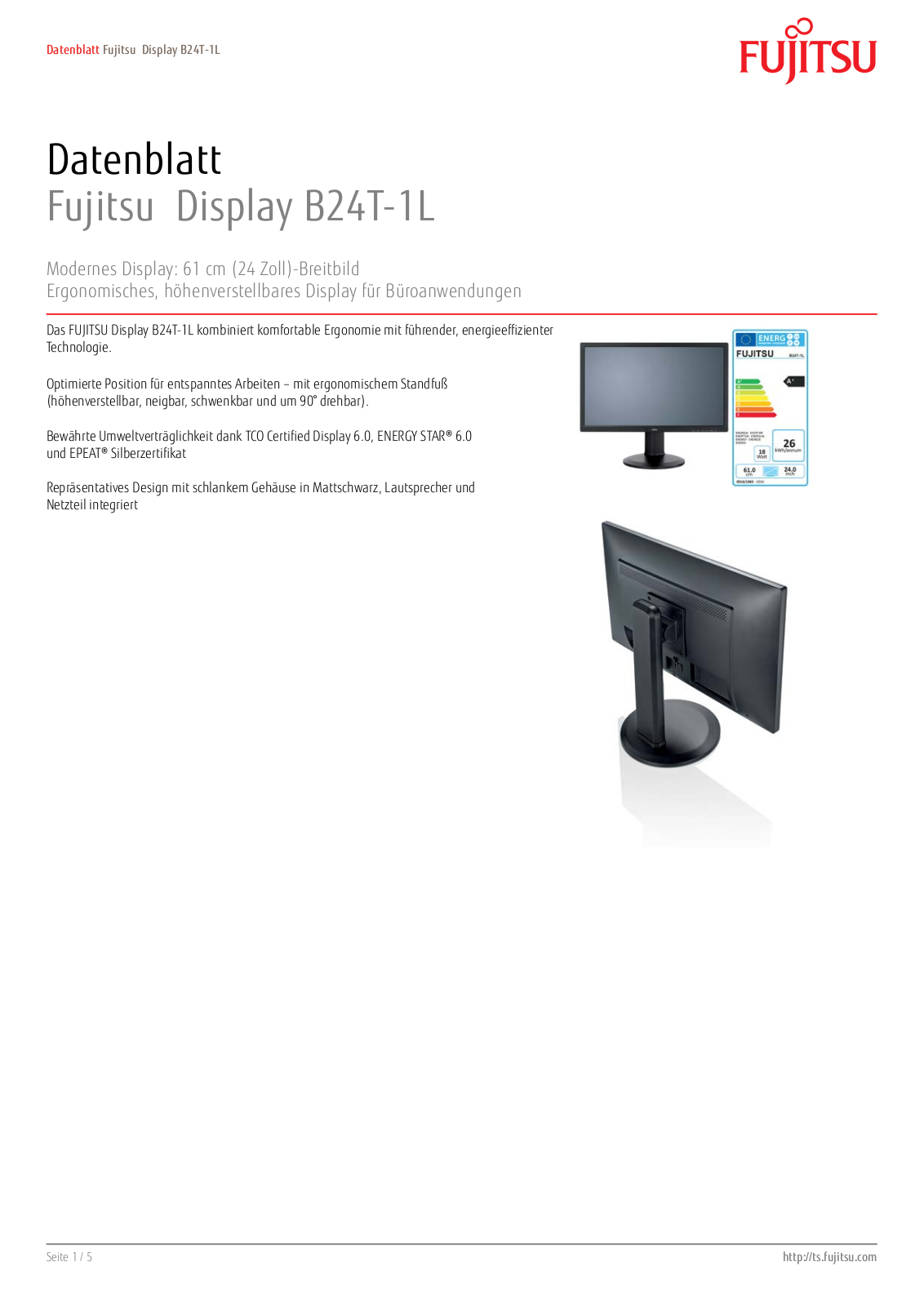 Fujitsu B24T-1L data sheet