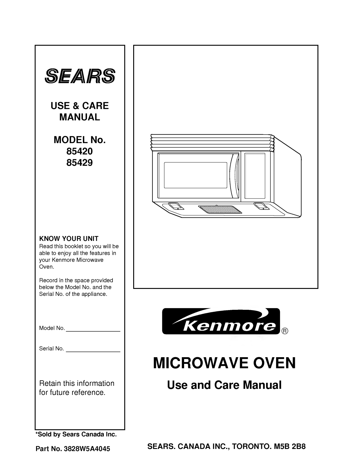 LG 85429, 85420 User Manual