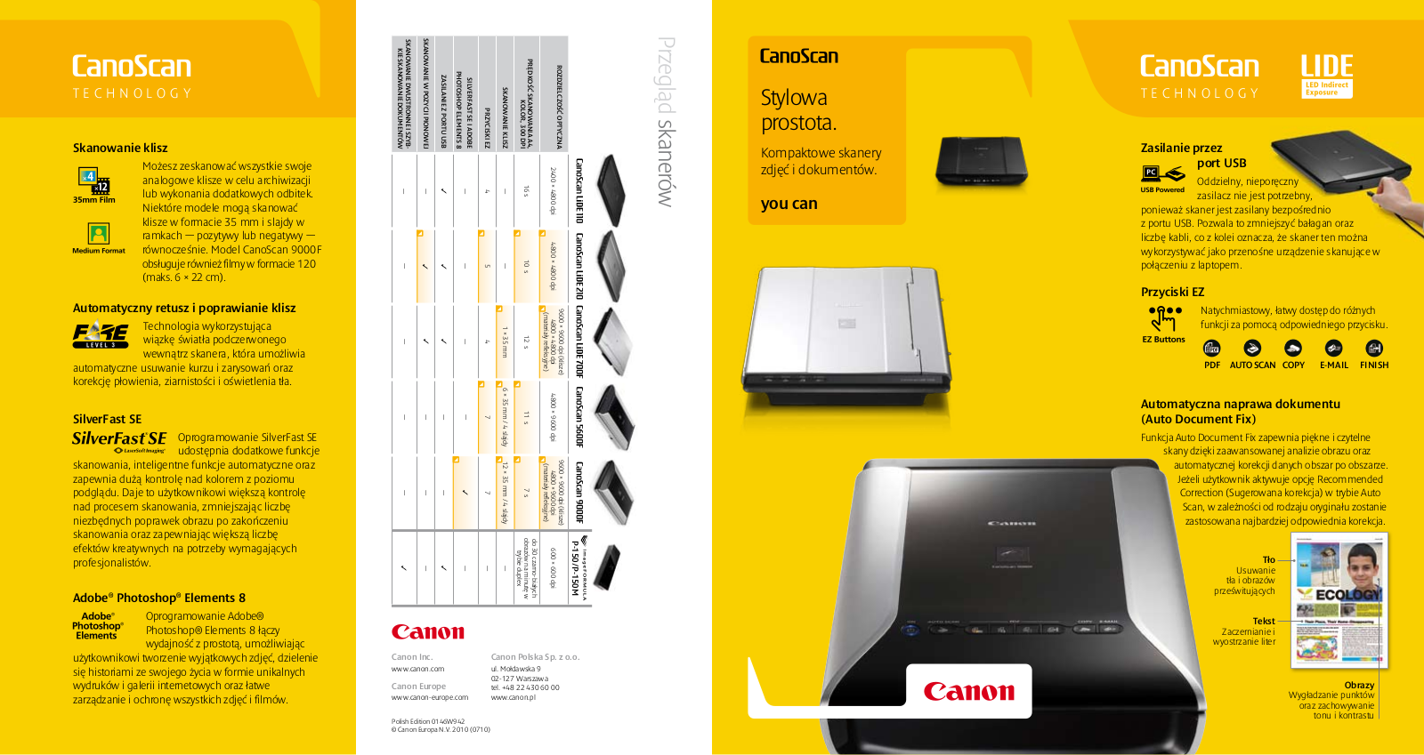 Canon OFERTA CANOSCAN 2010 BROCHURE