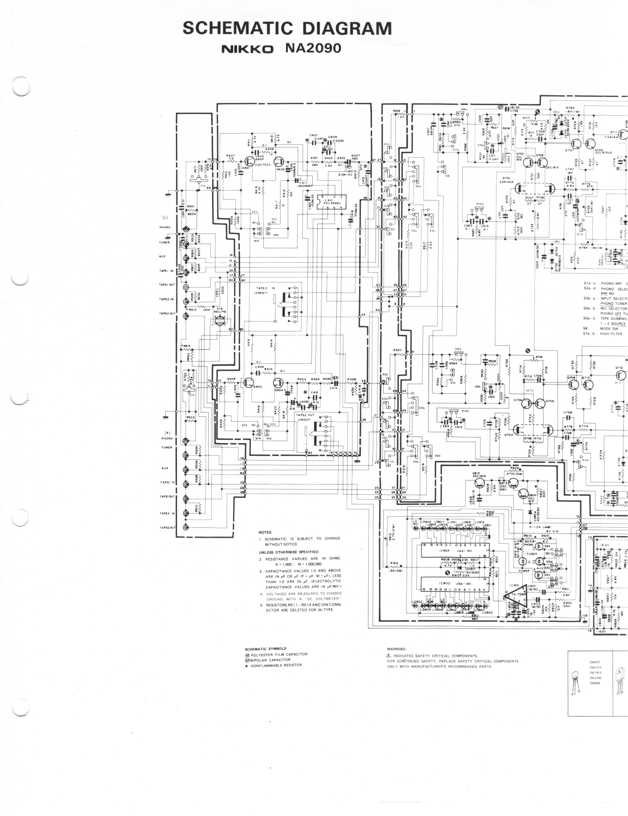 Nikko Audio NA-2090 Schematic