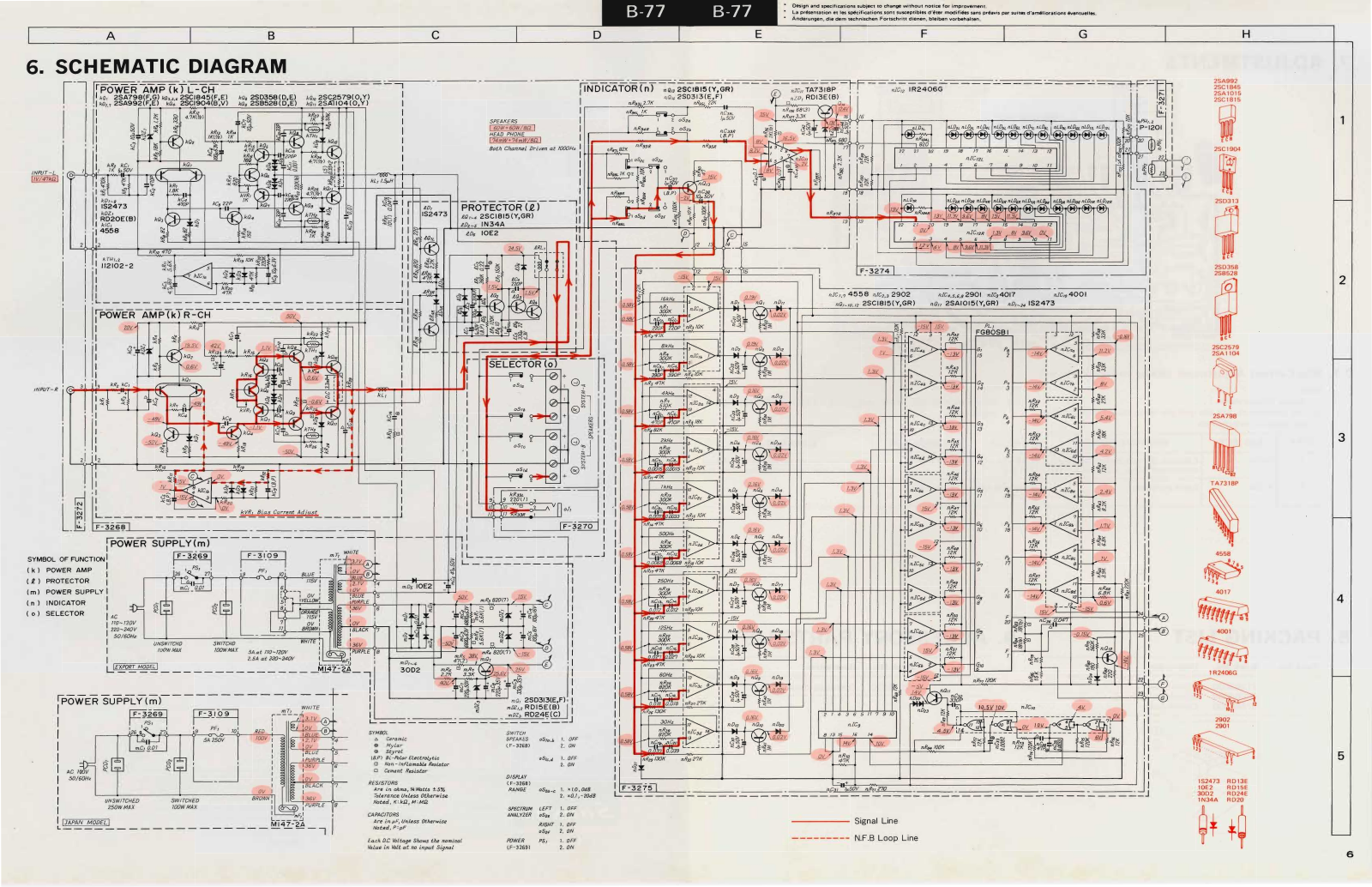 Sansui B-77 Schematic