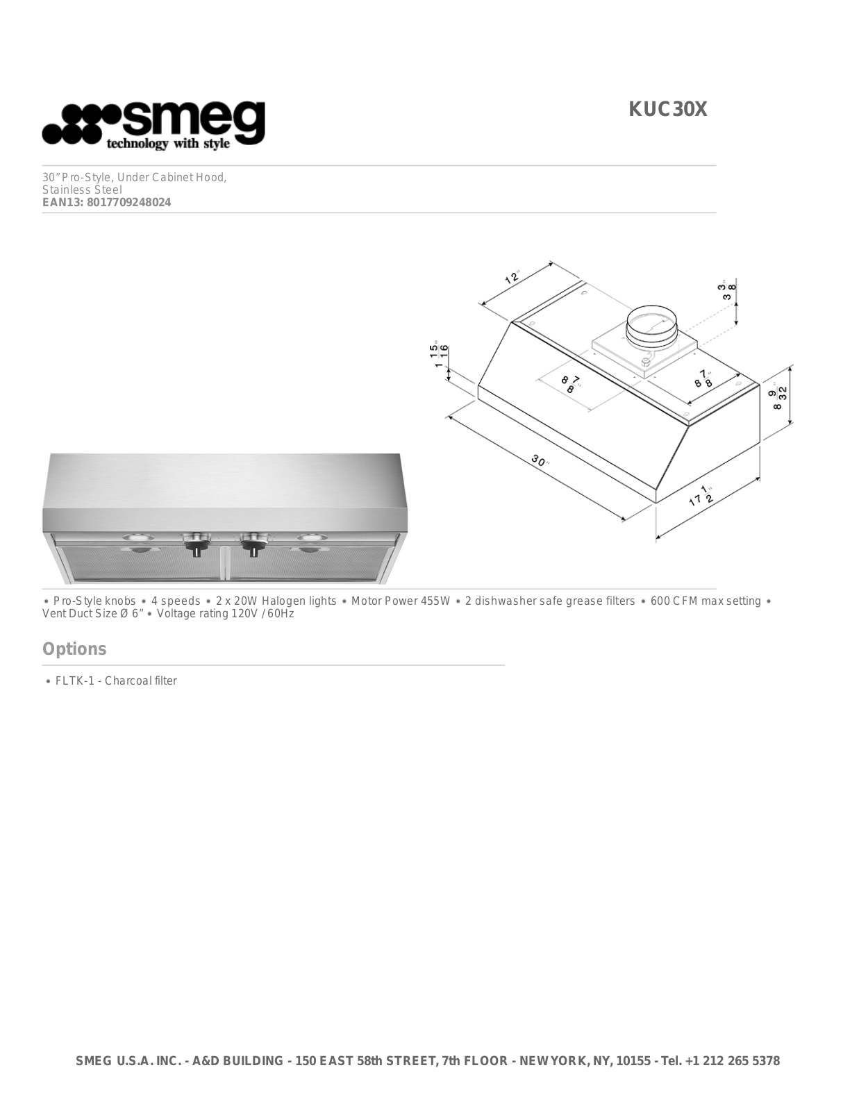 Smeg KUC30X User Manual