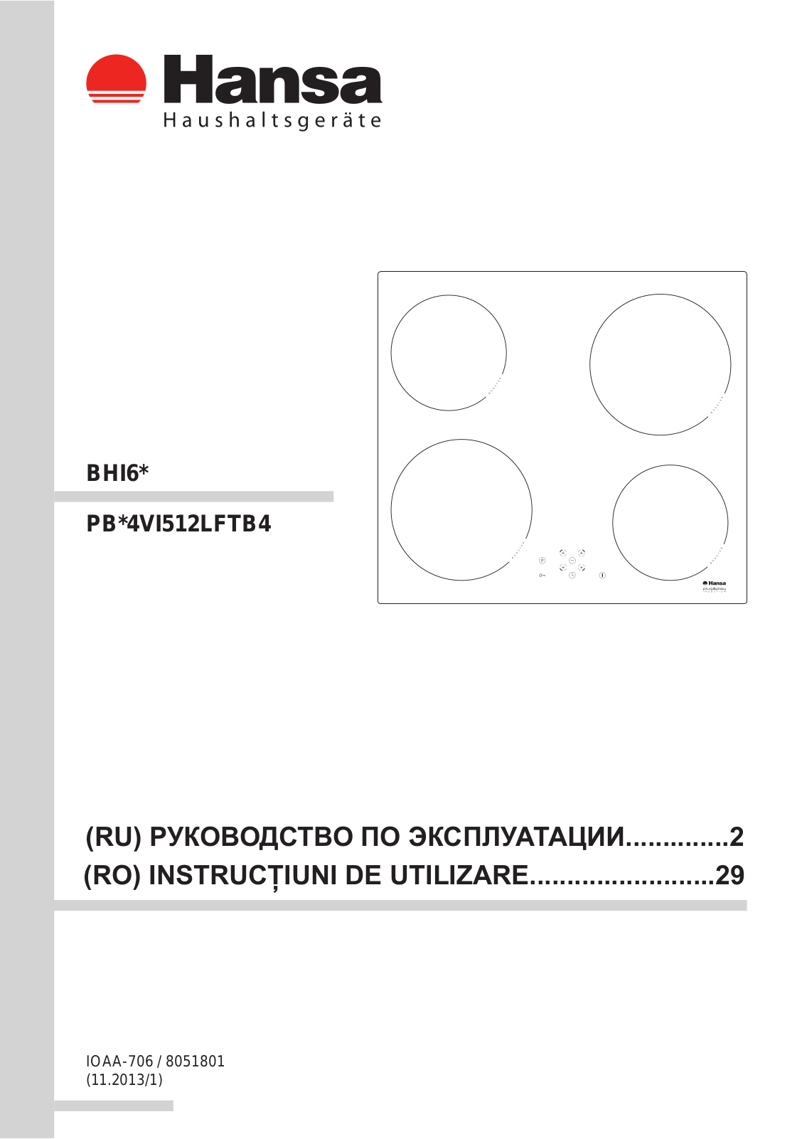 Hansa BHIW 67303 User manual