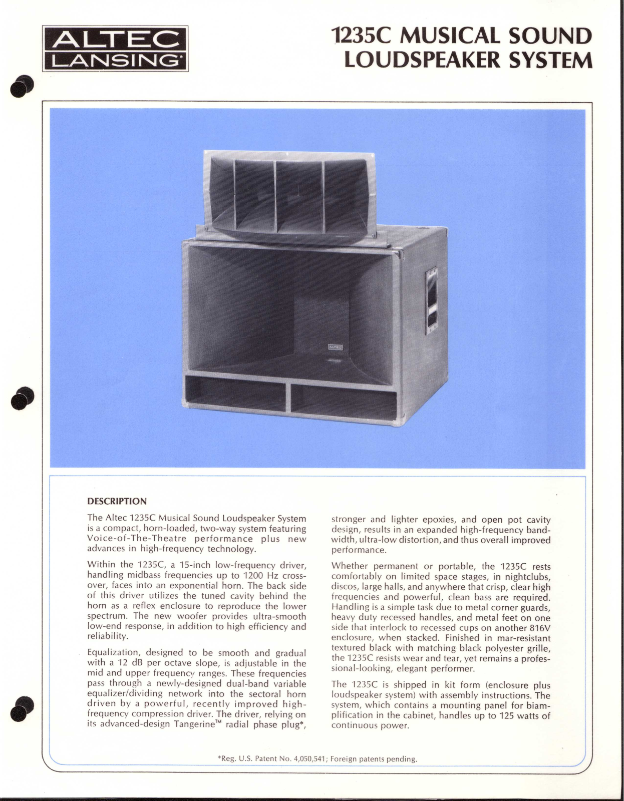 Altec lansing 1235C User Manual