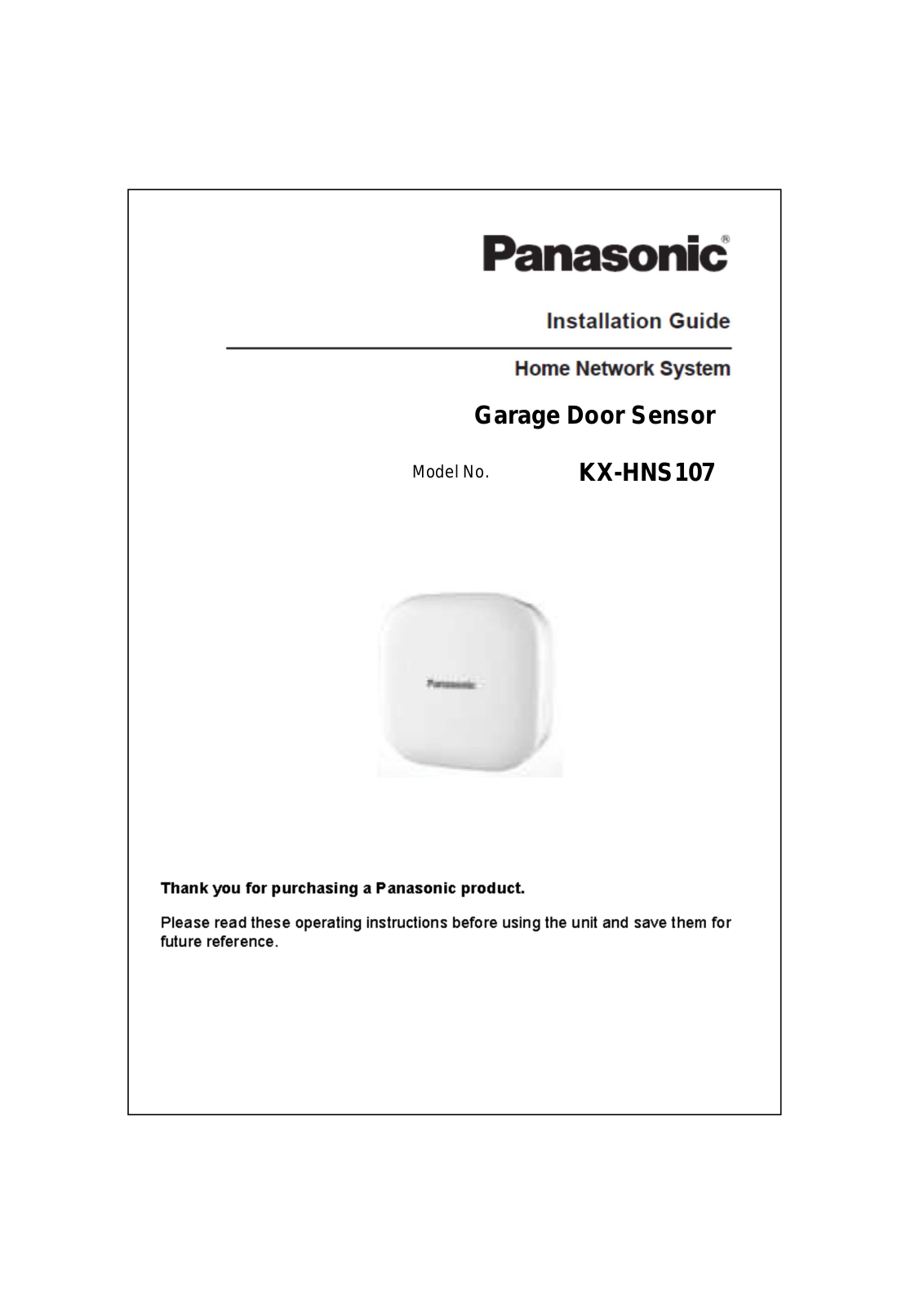 Panasonic of North America 96NKX HNS107 User Manual