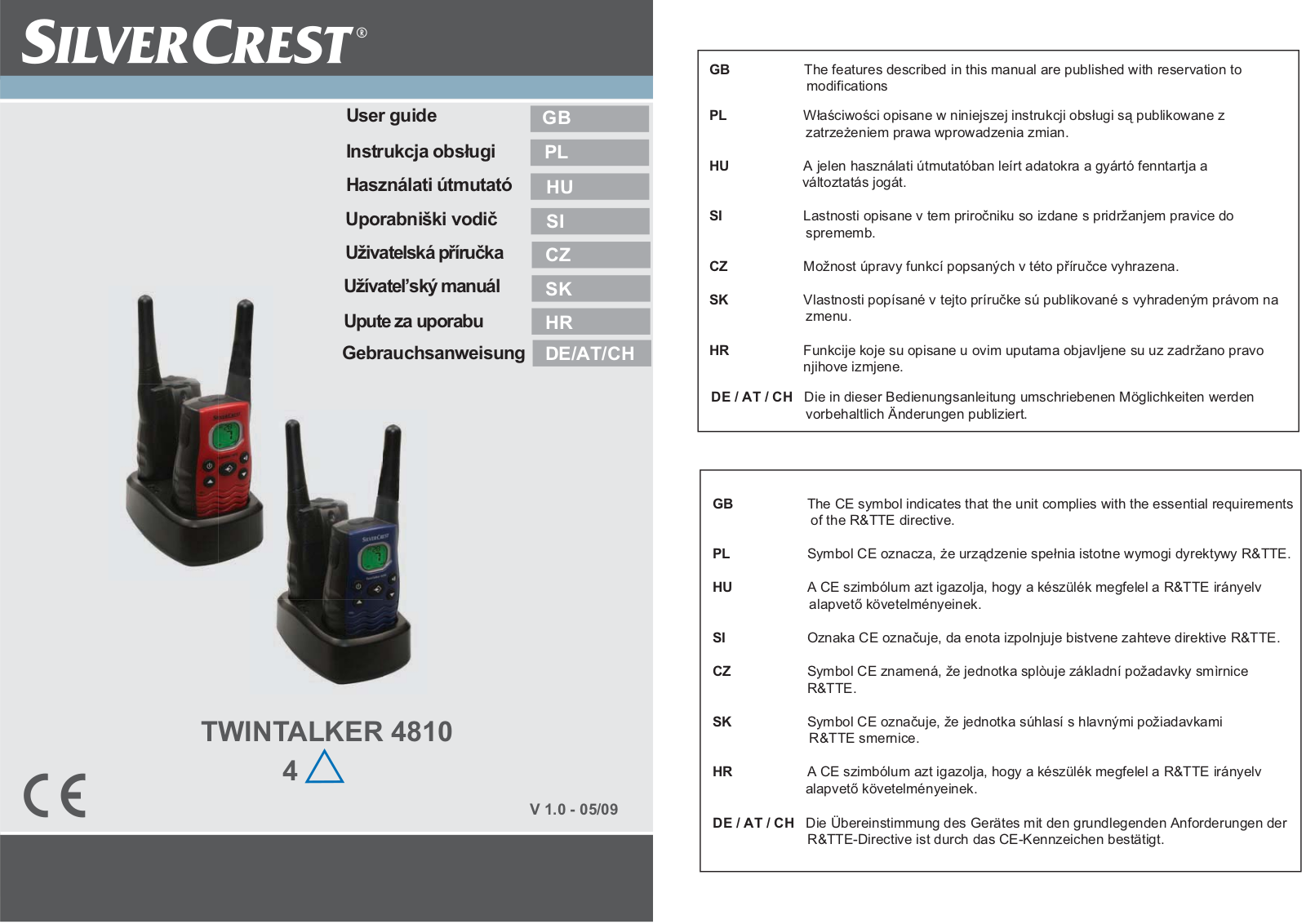 Silvercrest TWINTALKER 4810 User Manual