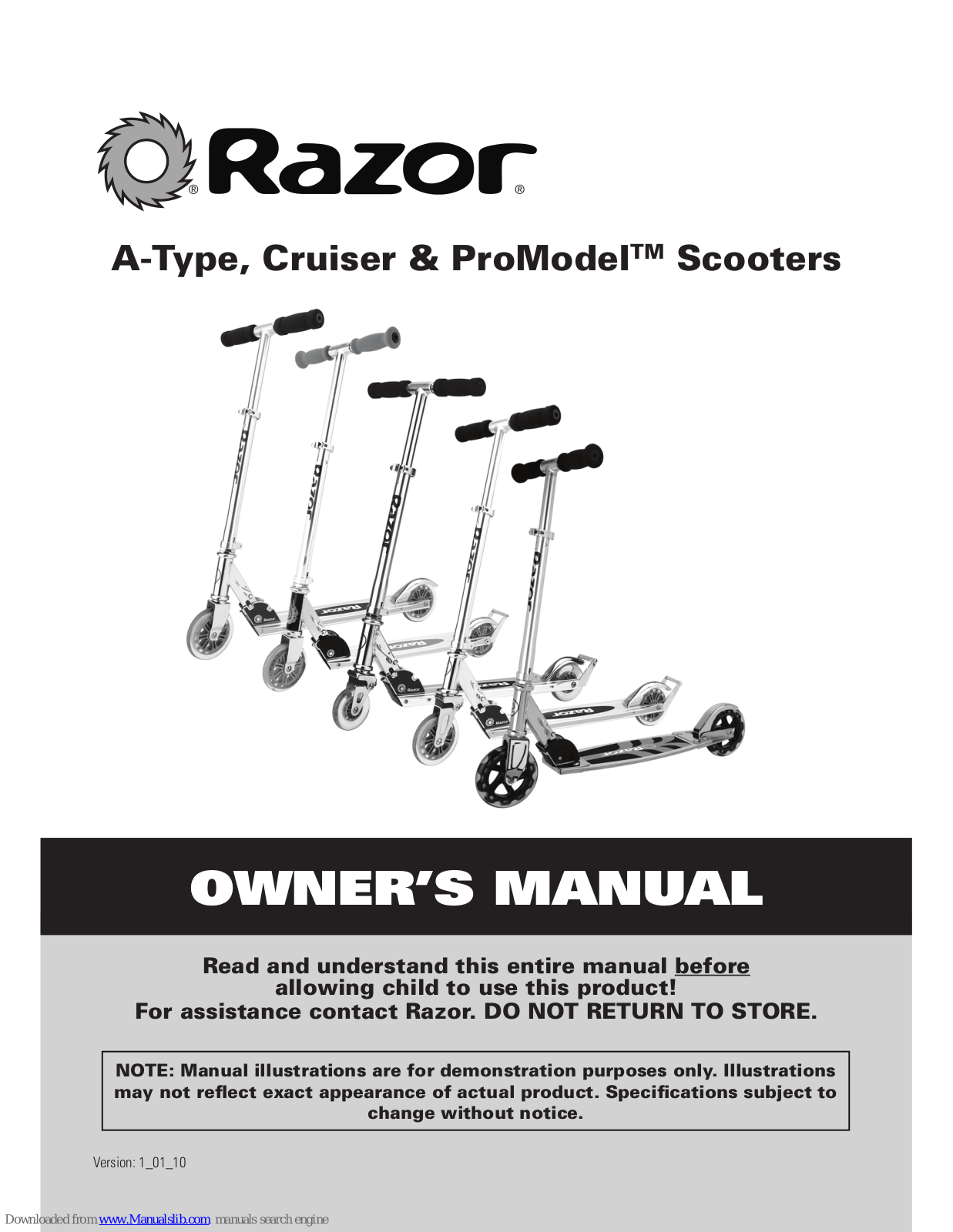 Razor ProModel, Cruiser Owner's Manual