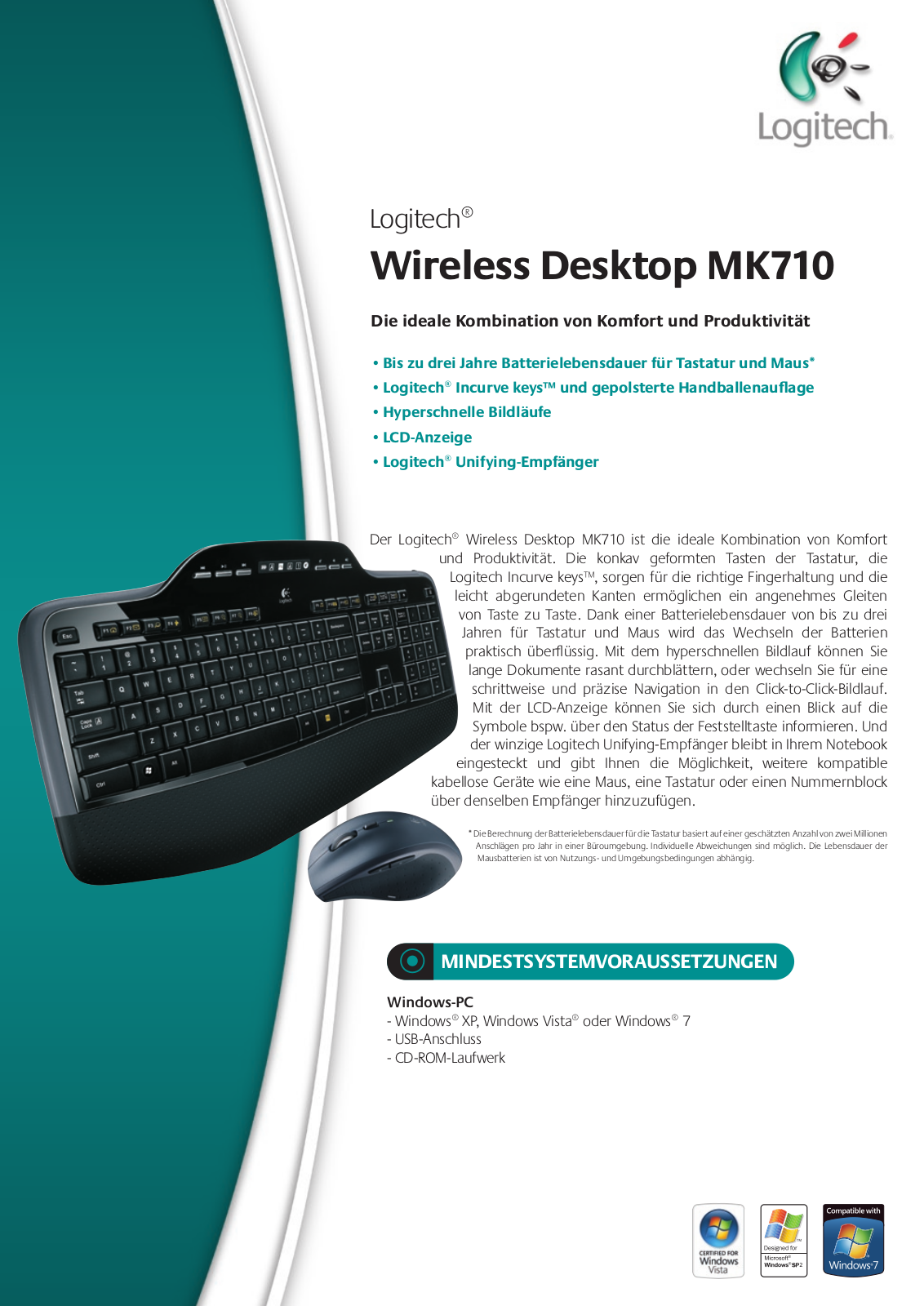 Logitech MK710 Service Manual